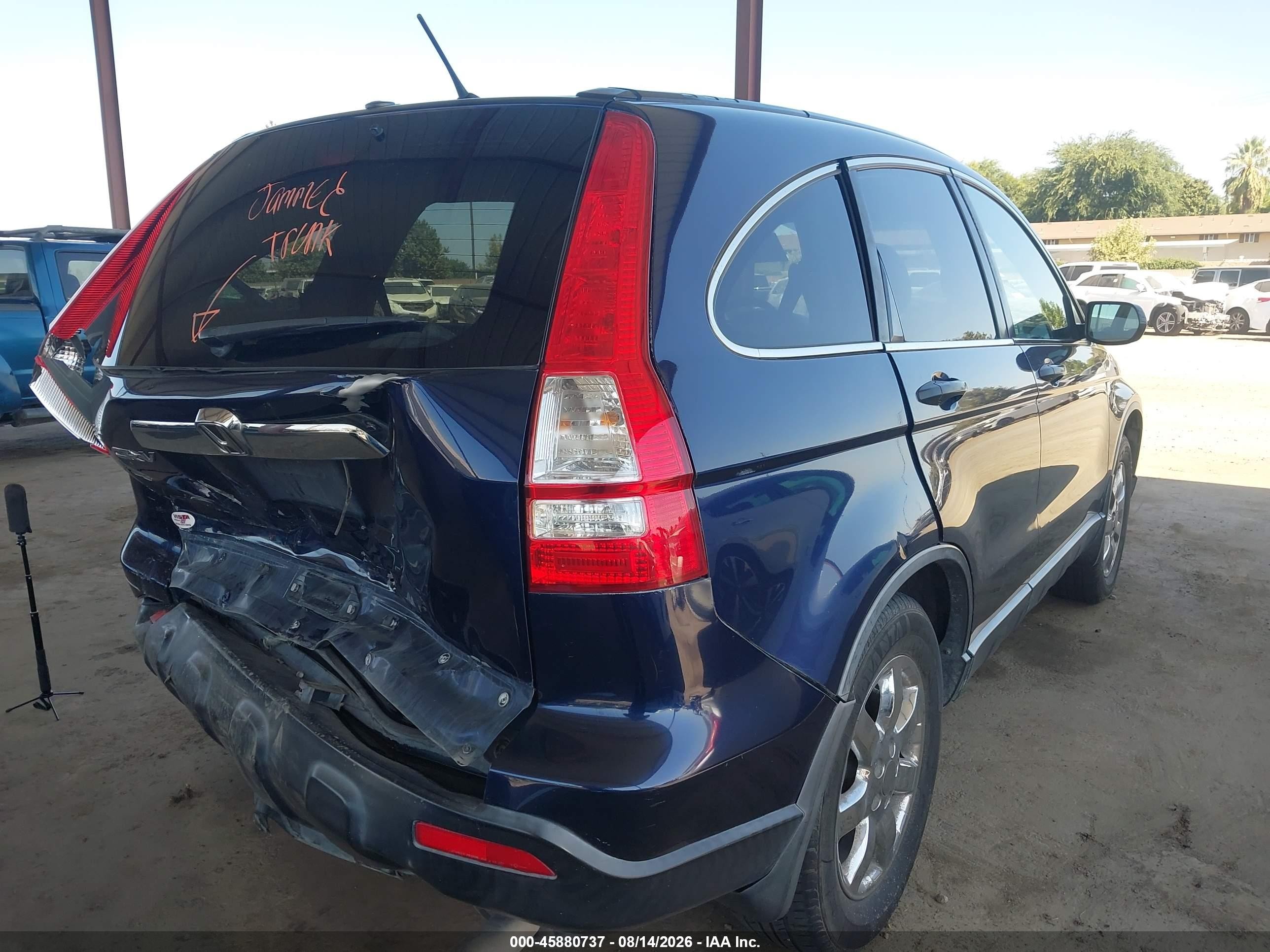 2009 Honda Cr-v Ex Blue vin: JHLRE38559C010709