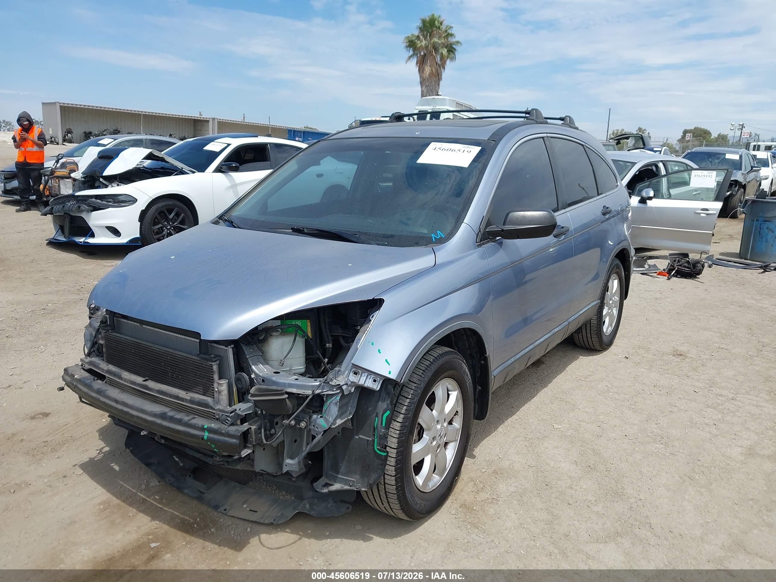 2009 Honda Cr-v Ex Blue vin: JHLRE38559C010872