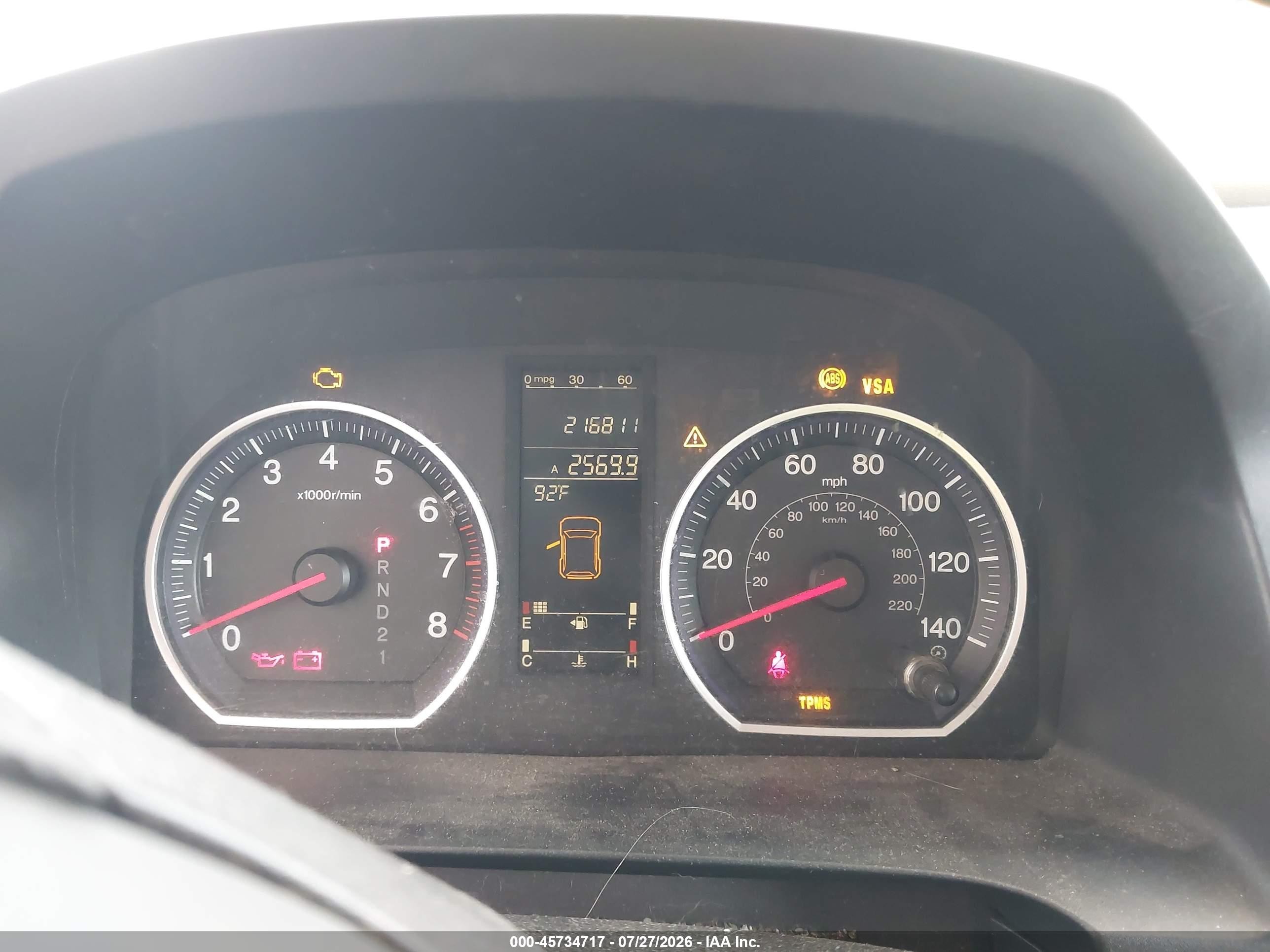 2007 Honda Cr-v Ex Blue vin: JHLRE38567C024468