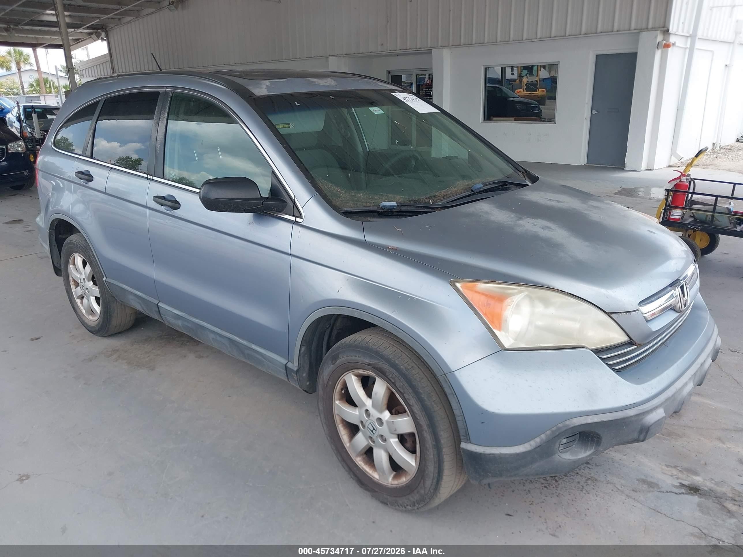 2007 Honda Cr-v Ex Blue vin: JHLRE38567C024468