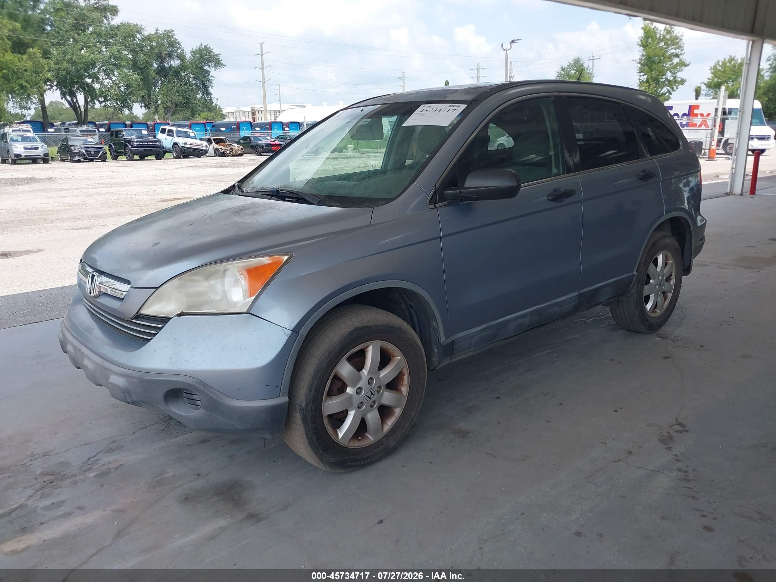 2007 Honda Cr-v Ex Blue vin: JHLRE38567C024468