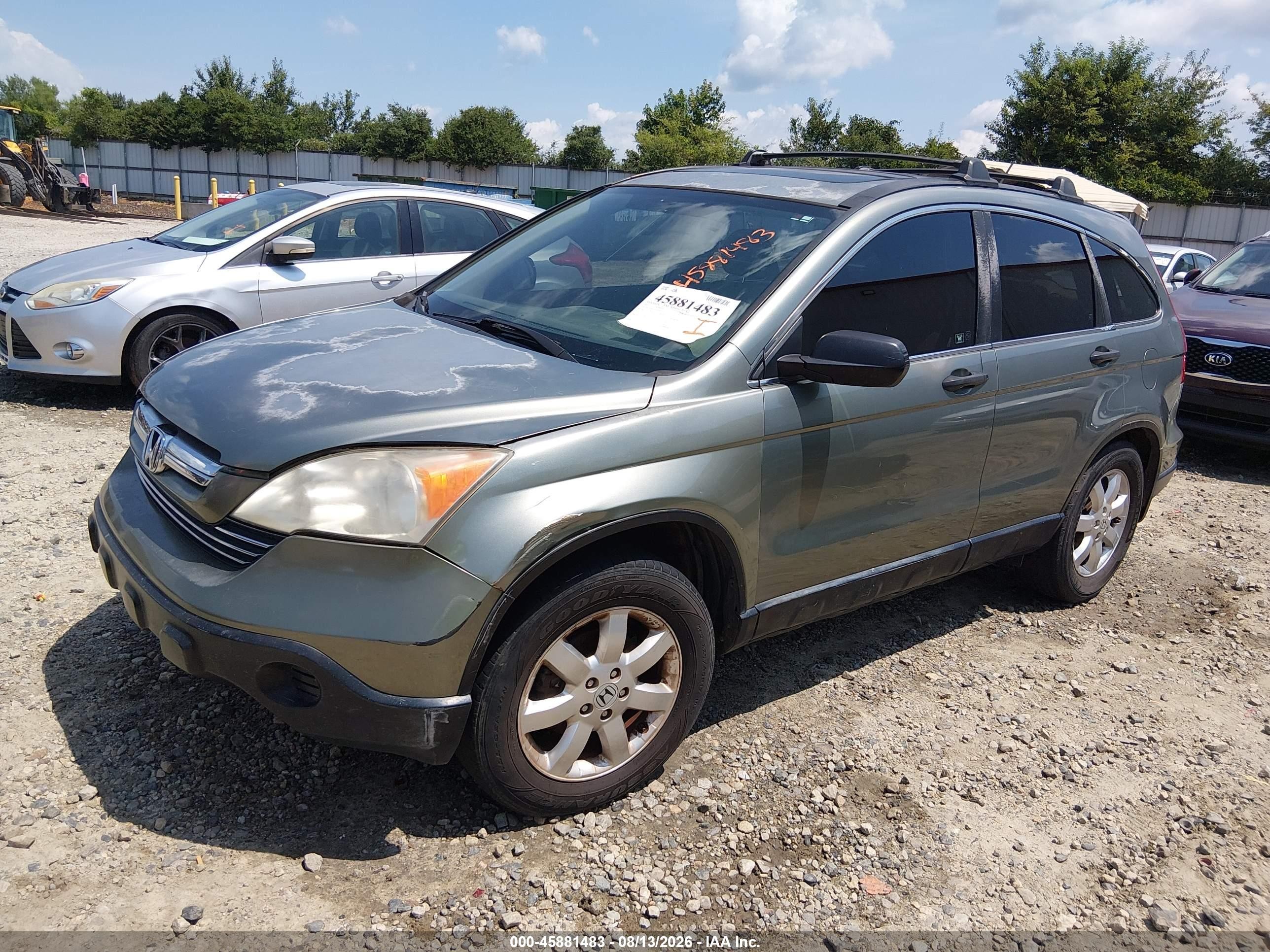2007 Honda Cr-v Ex Зеленый vin: JHLRE38567C065859