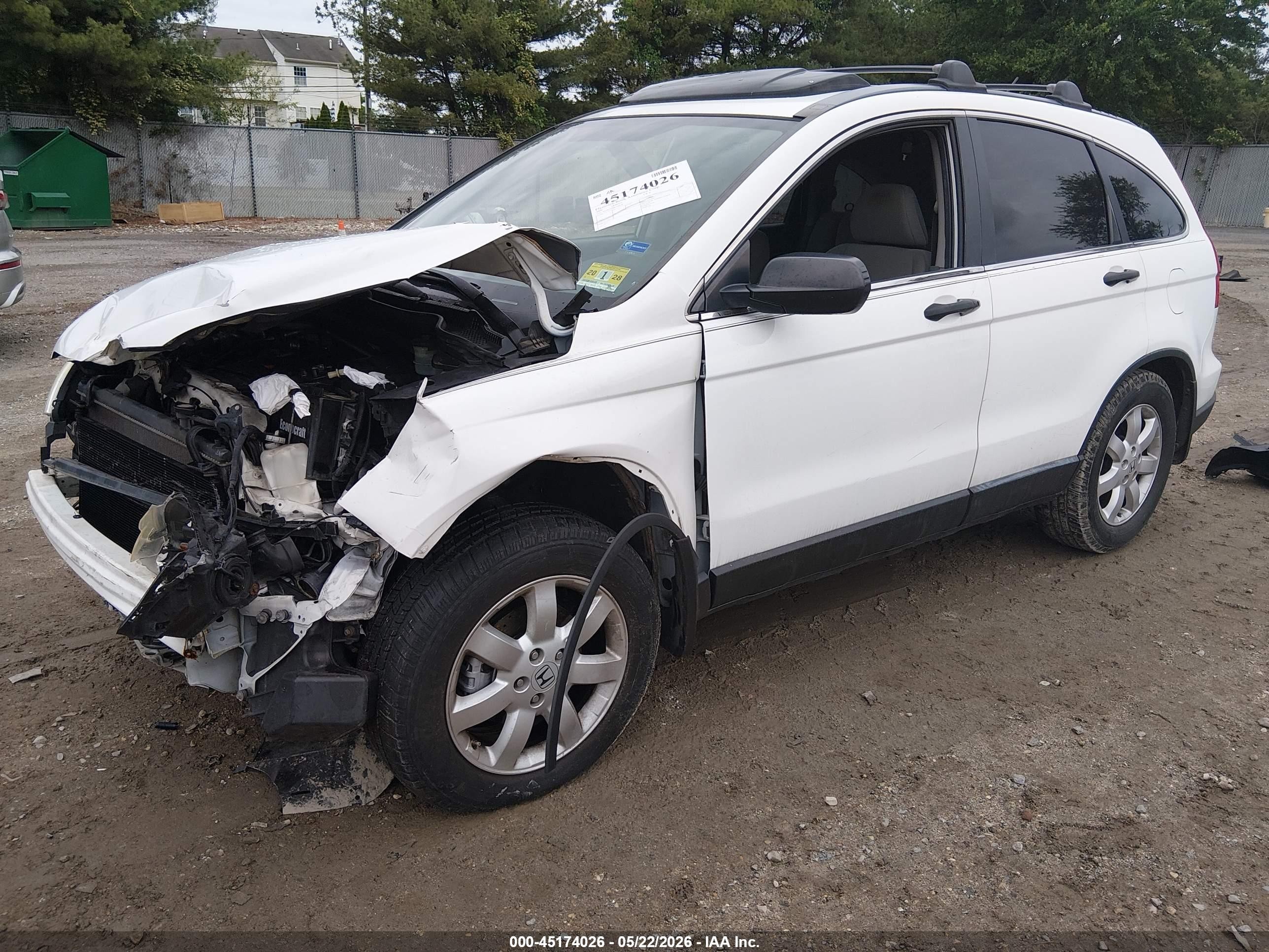 2008 Honda Cr-v Ex White vin: JHLRE38568C018428