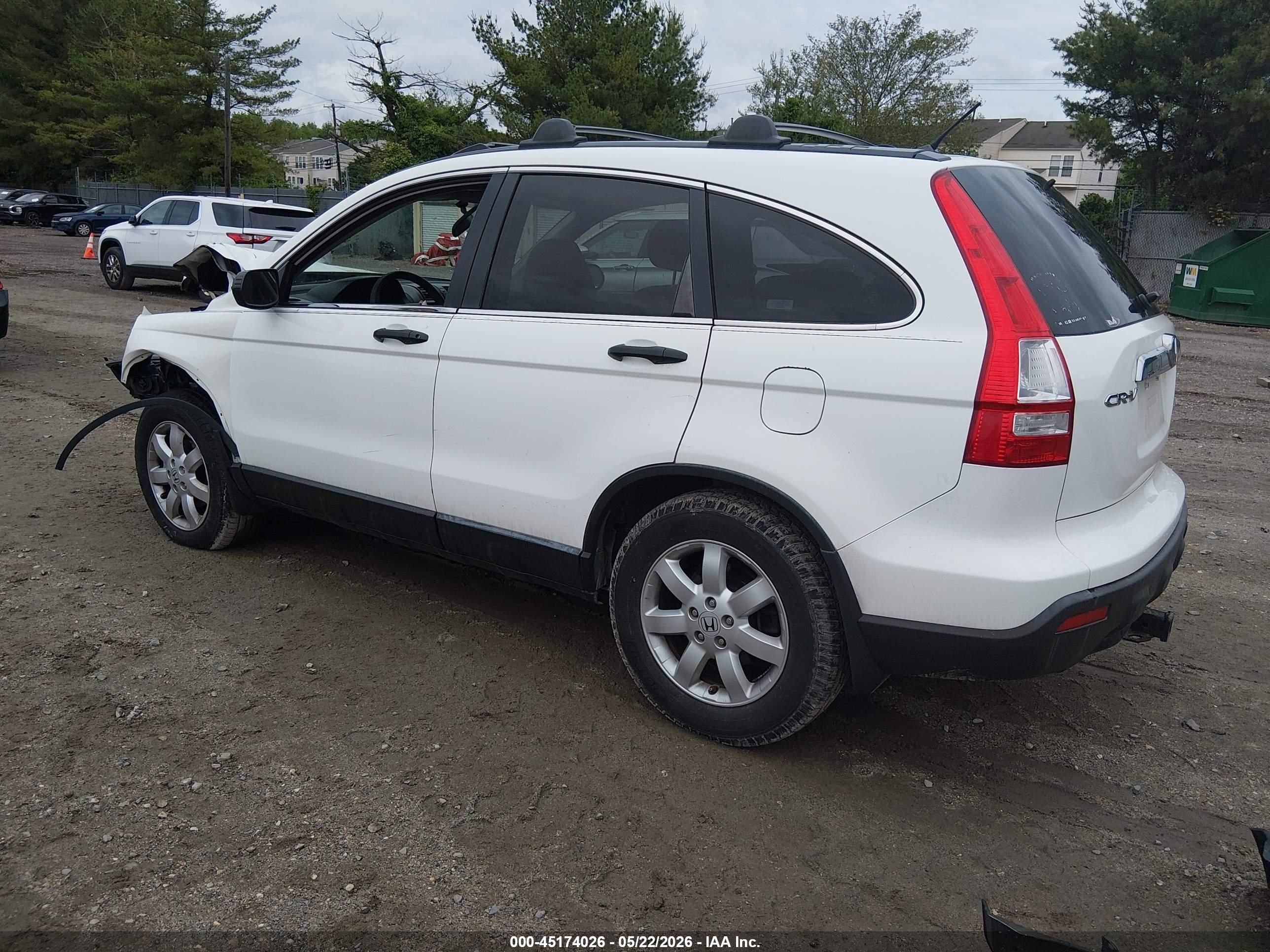 2008 Honda Cr-v Ex White vin: JHLRE38568C018428