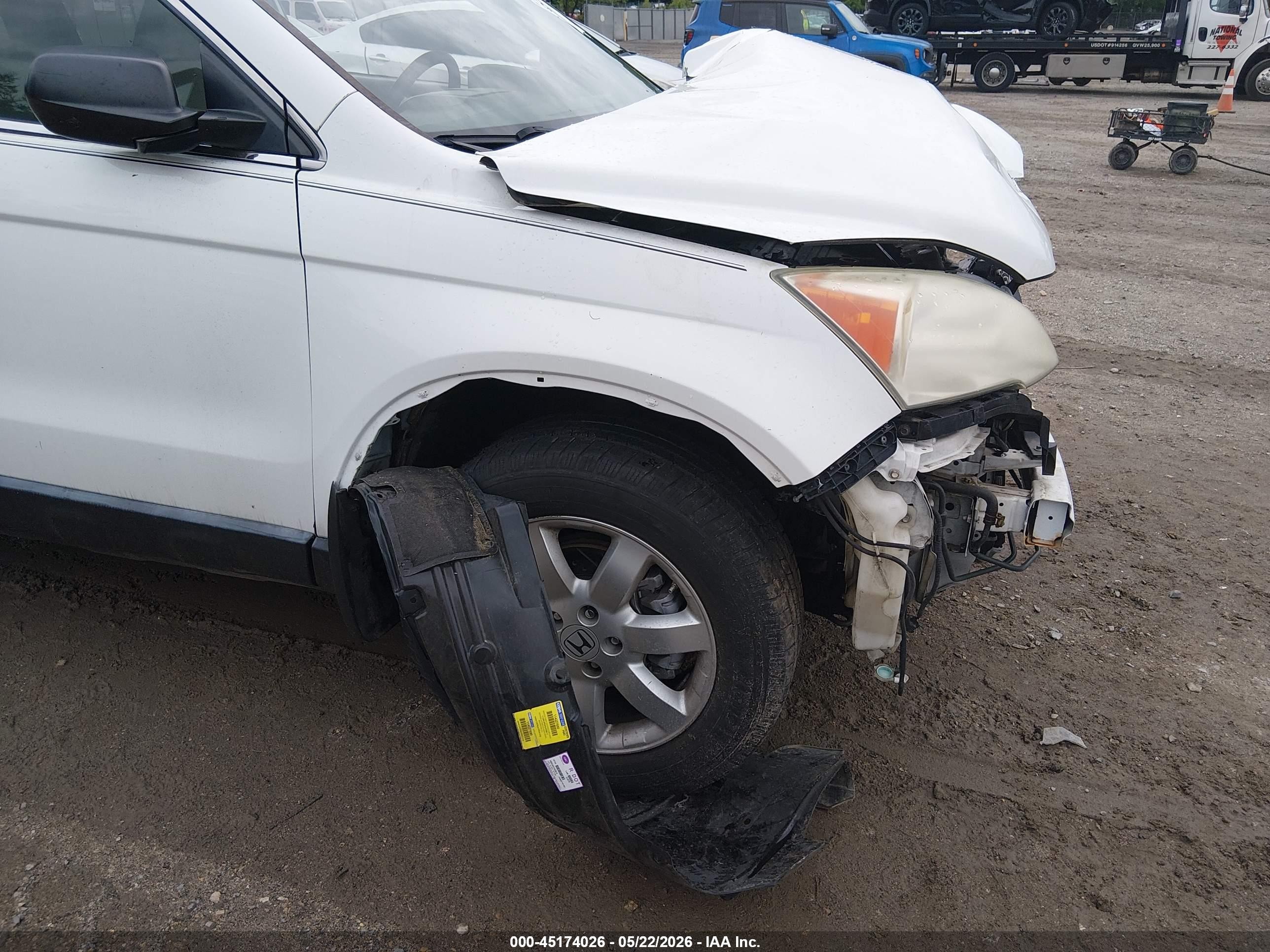 2008 Honda Cr-v Ex White vin: JHLRE38568C018428
