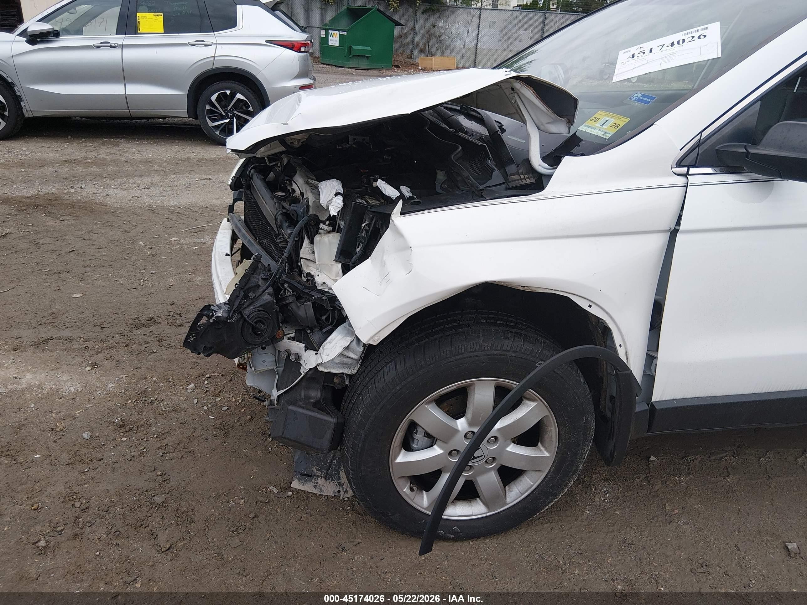 2008 Honda Cr-v Ex White vin: JHLRE38568C018428