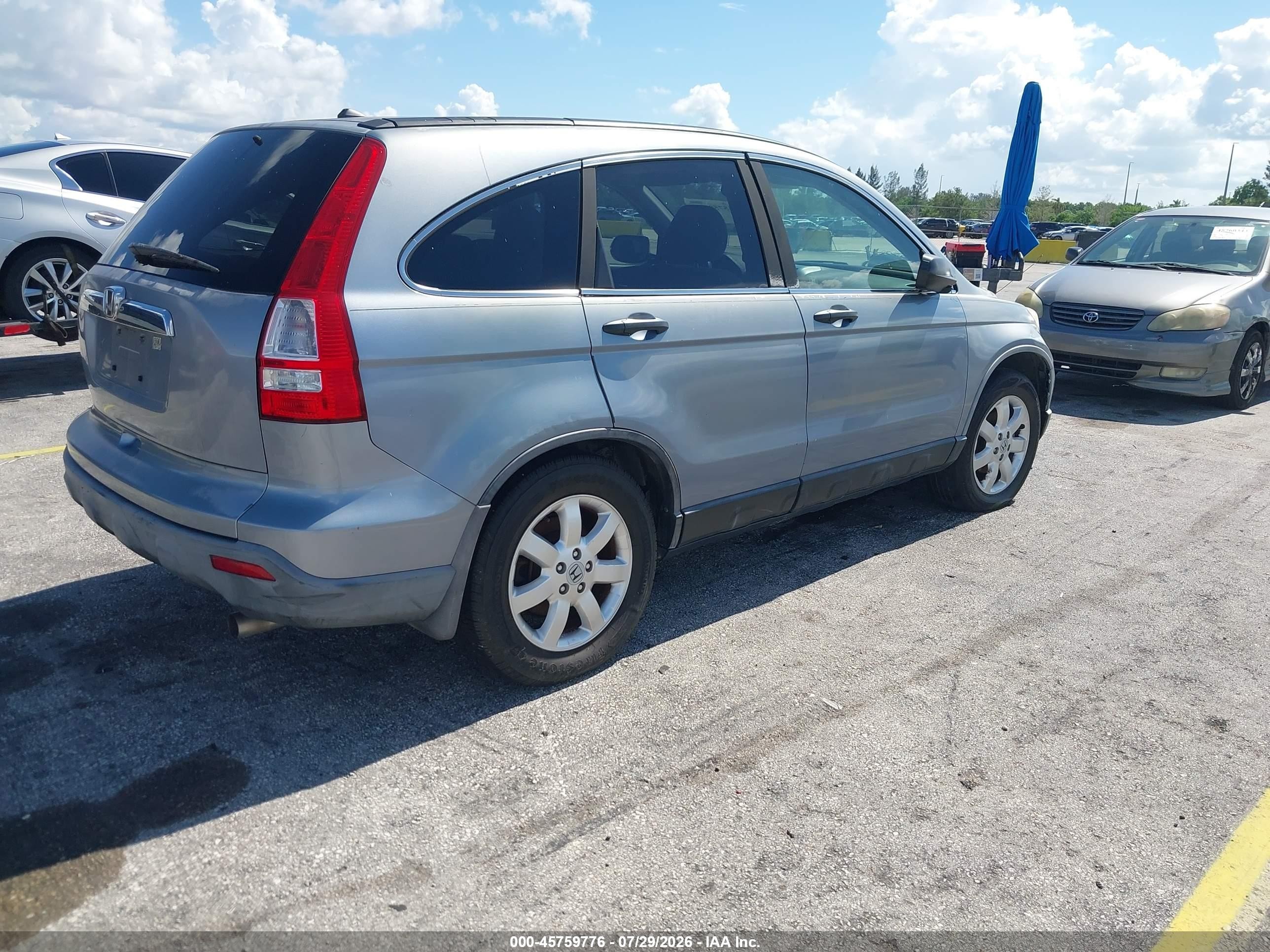 2008 Honda Cr-v Ex Blue vin: JHLRE38568C051283