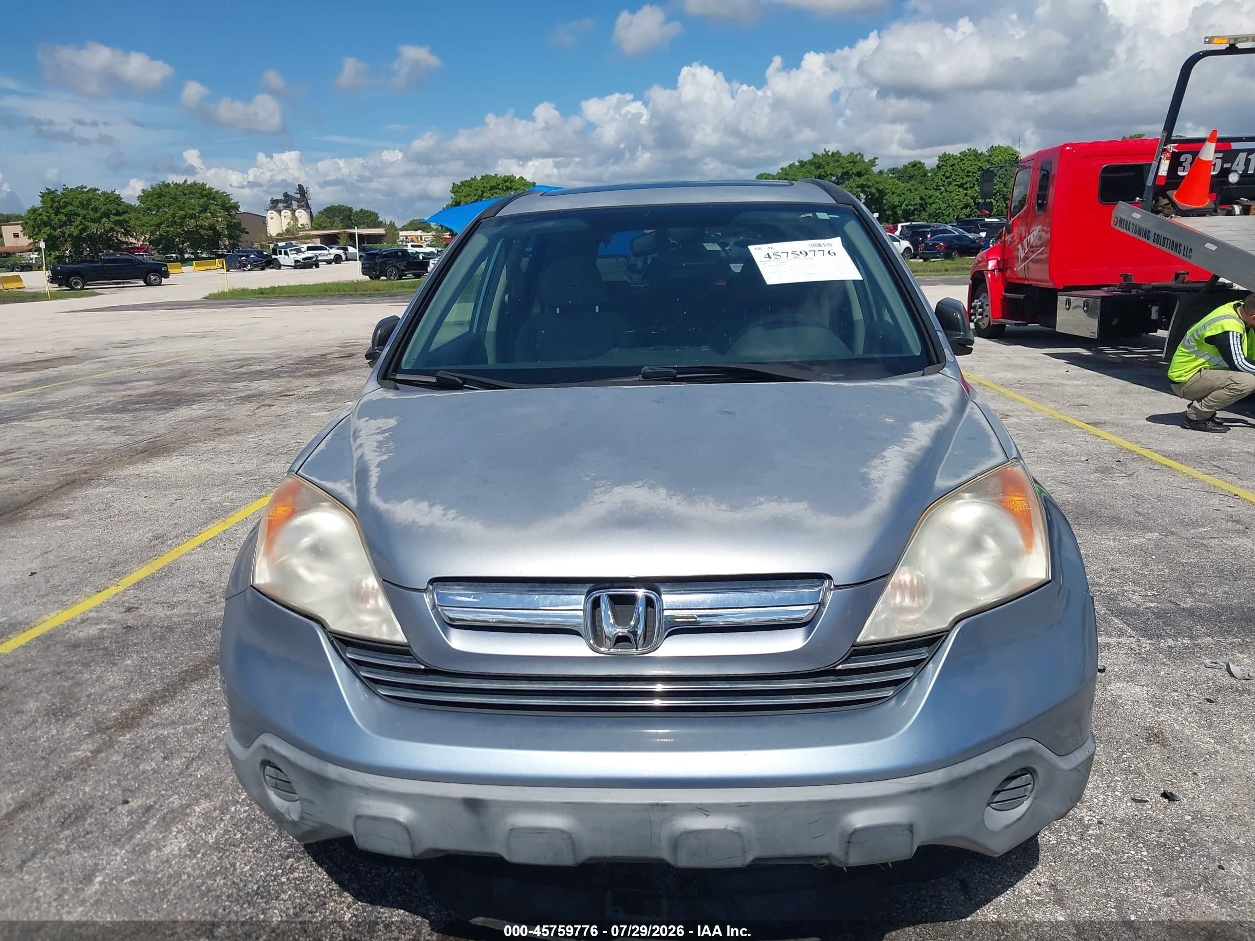 2008 Honda Cr-v Ex Blue vin: JHLRE38568C051283