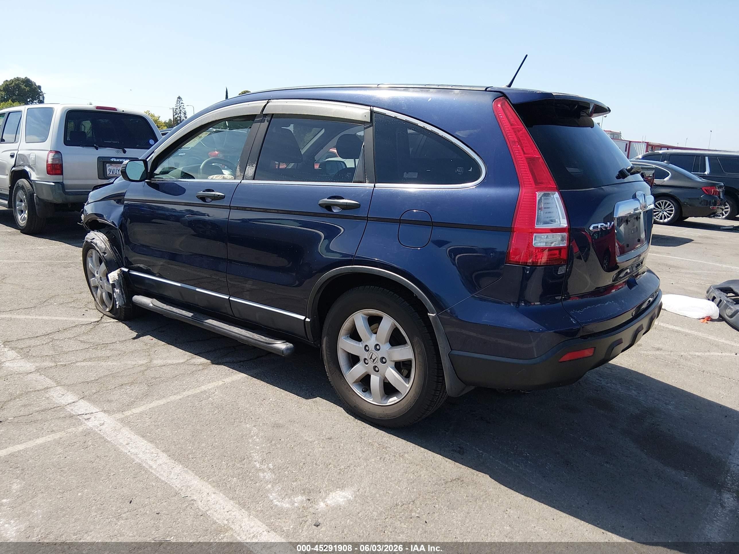 2007 Honda Cr-v Ex Blue vin: JHLRE38577C001300