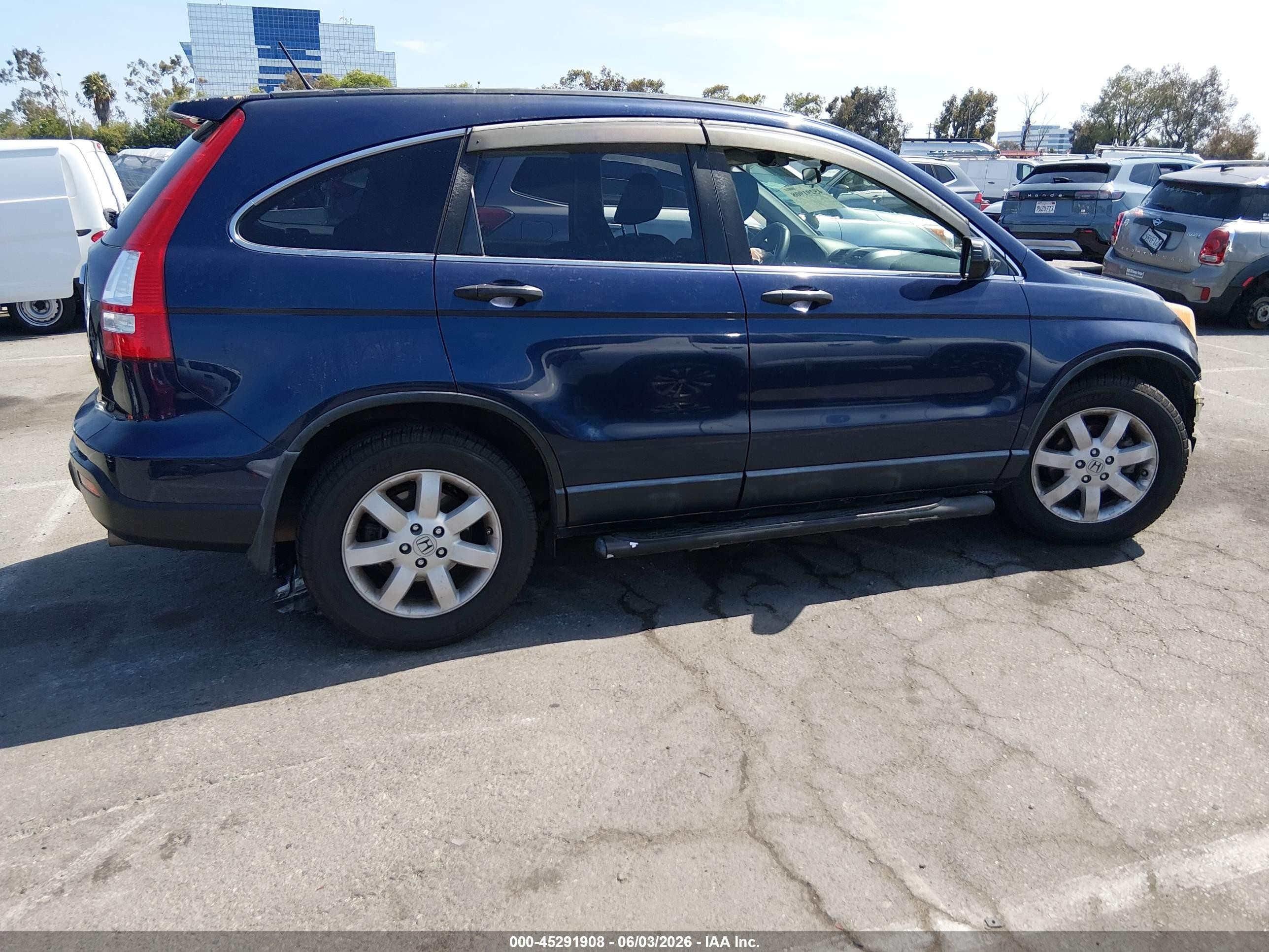 2007 Honda Cr-v Ex Blue vin: JHLRE38577C001300