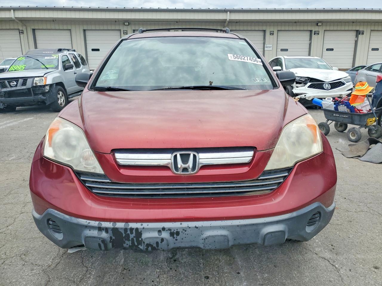 2007 Honda Cr-v Ex Maroon vin: JHLRE38577C012958