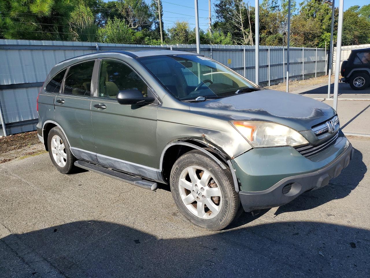 2007 Honda Cr-v Ex Green vin: JHLRE38577C026715