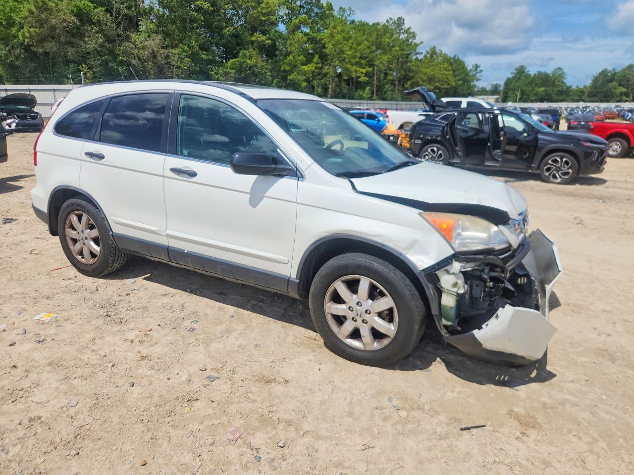 2007 Honda Cr-v Ex White vin: JHLRE38577C069421