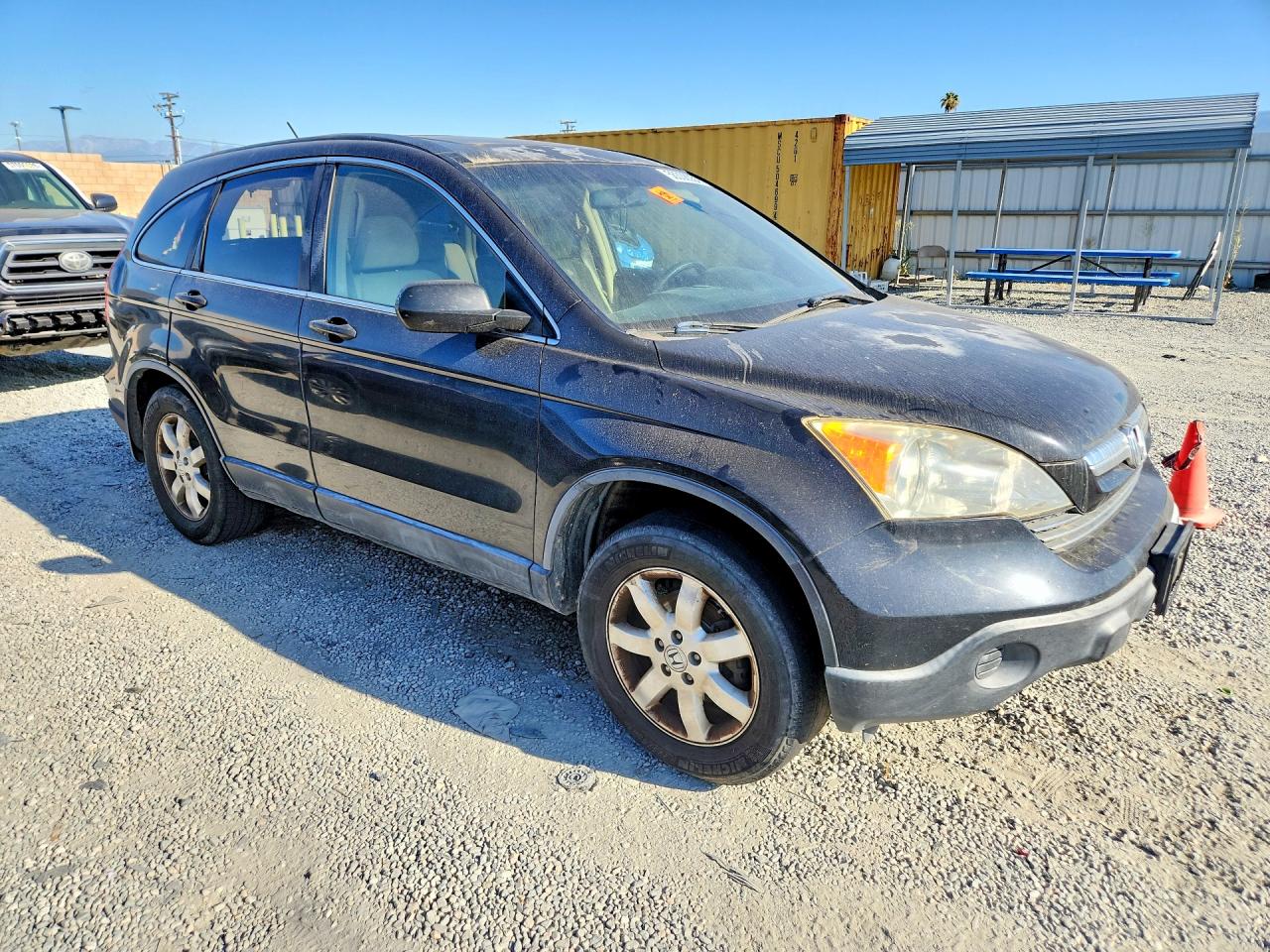 2007 Honda Cr-v Ex Black vin: JHLRE38577C079012