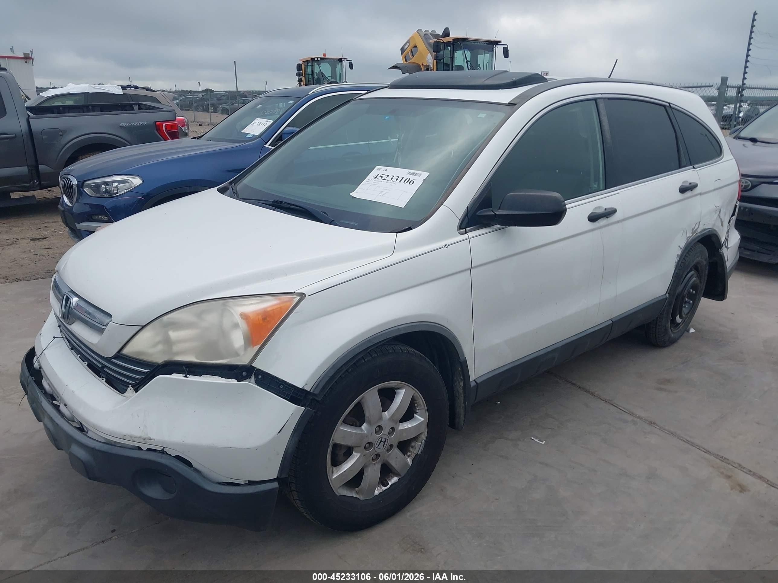 2008 Honda Cr-v Ex White vin: JHLRE38578C005476