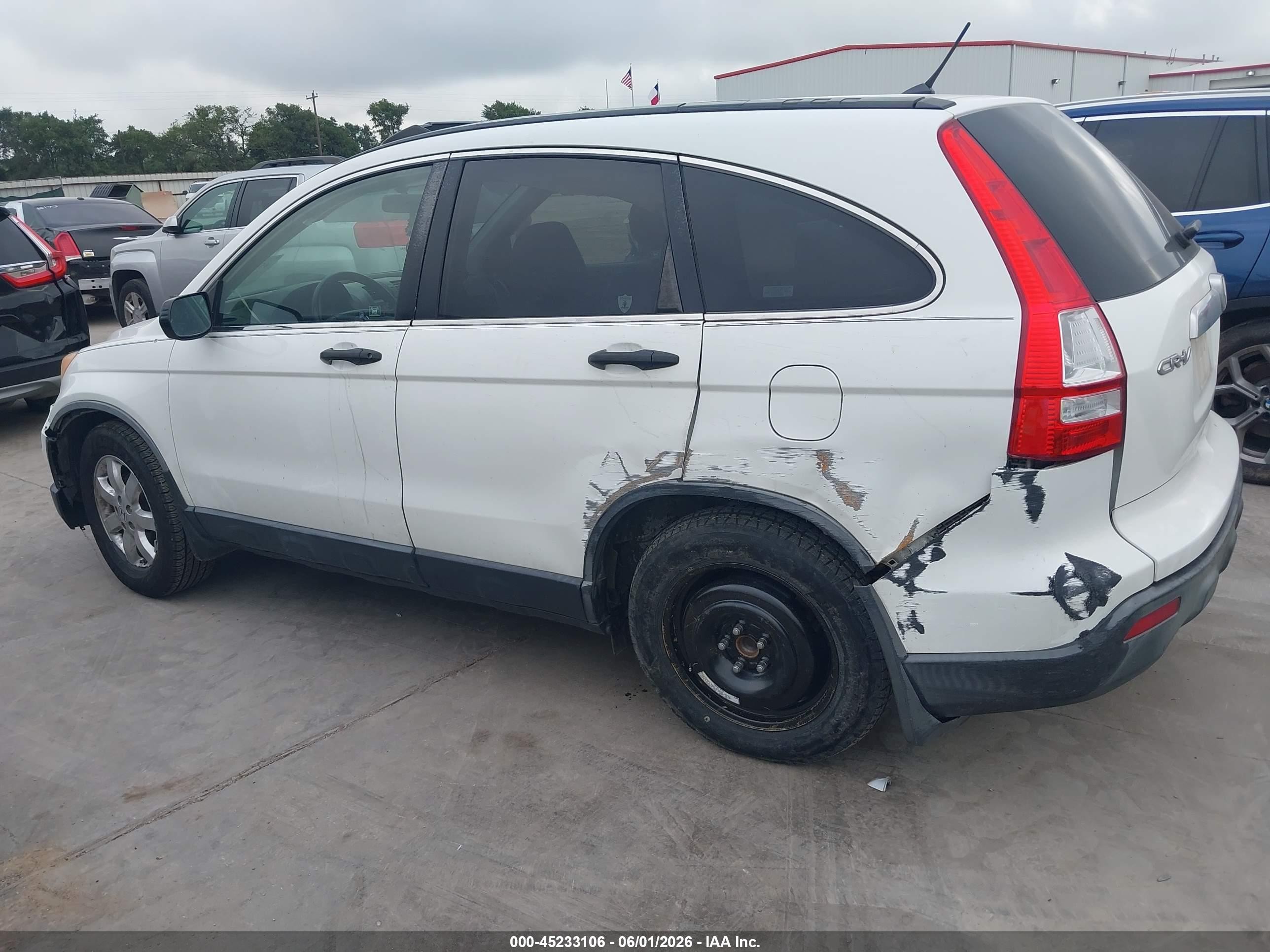 2008 Honda Cr-v Ex White vin: JHLRE38578C005476