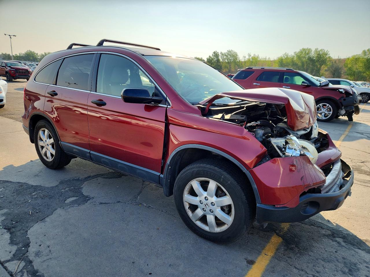 2008 Honda Cr-v Ex Burgundy vin: JHLRE38578C005994