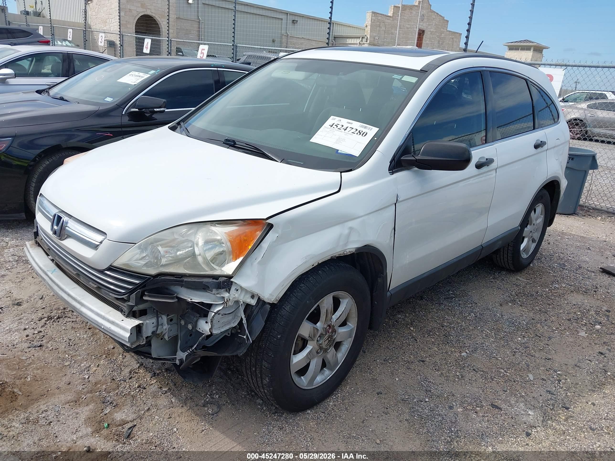 2007 Honda Cr-v Ex White vin: JHLRE38587C027839