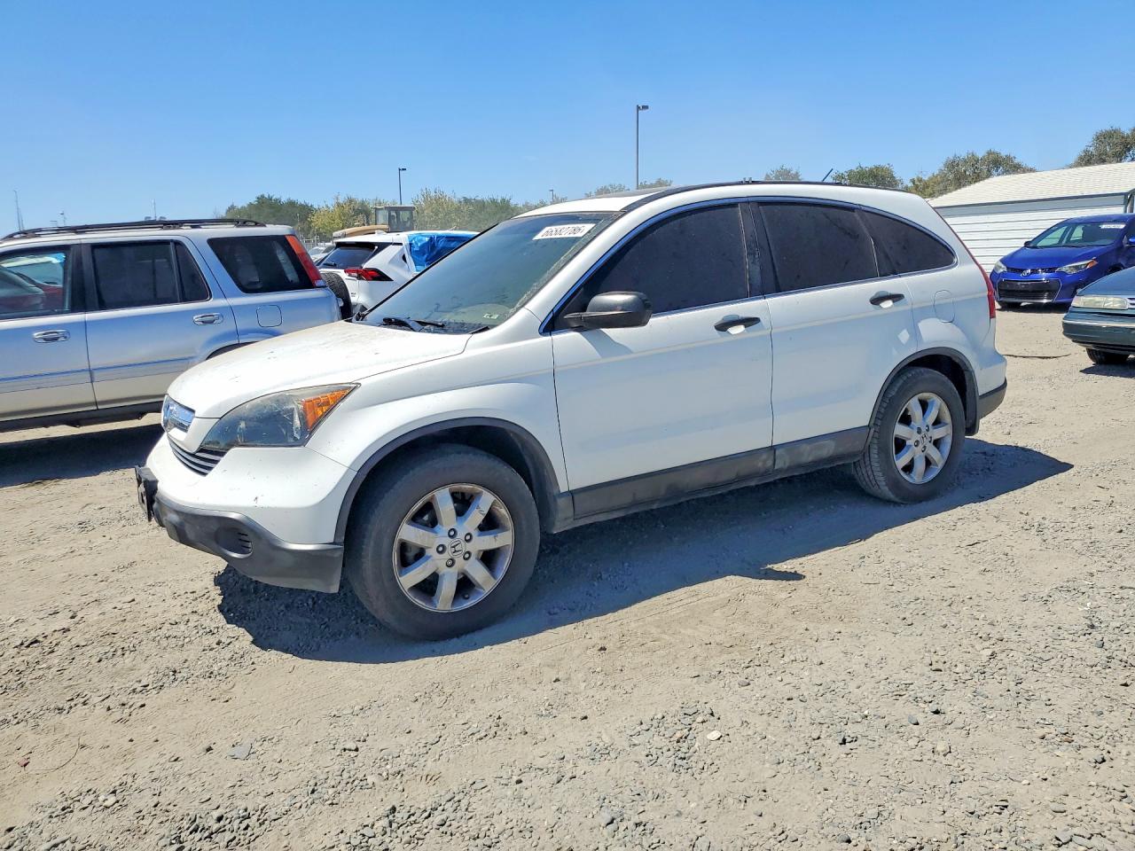 2007 Honda Cr-v Ex White vin: JHLRE38587C032426