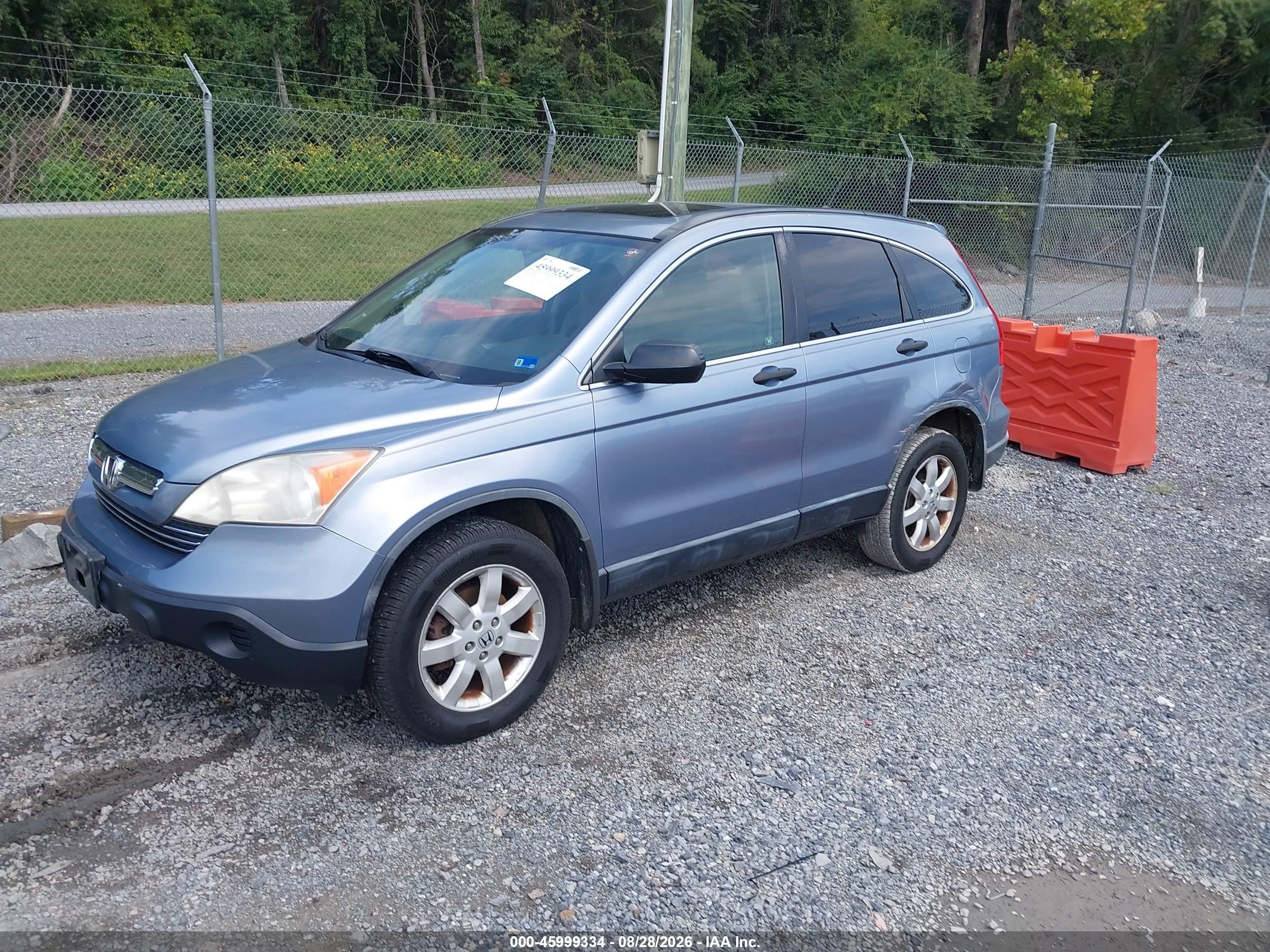 2007 Honda Cr-v Ex Blue vin: JHLRE38587C039781