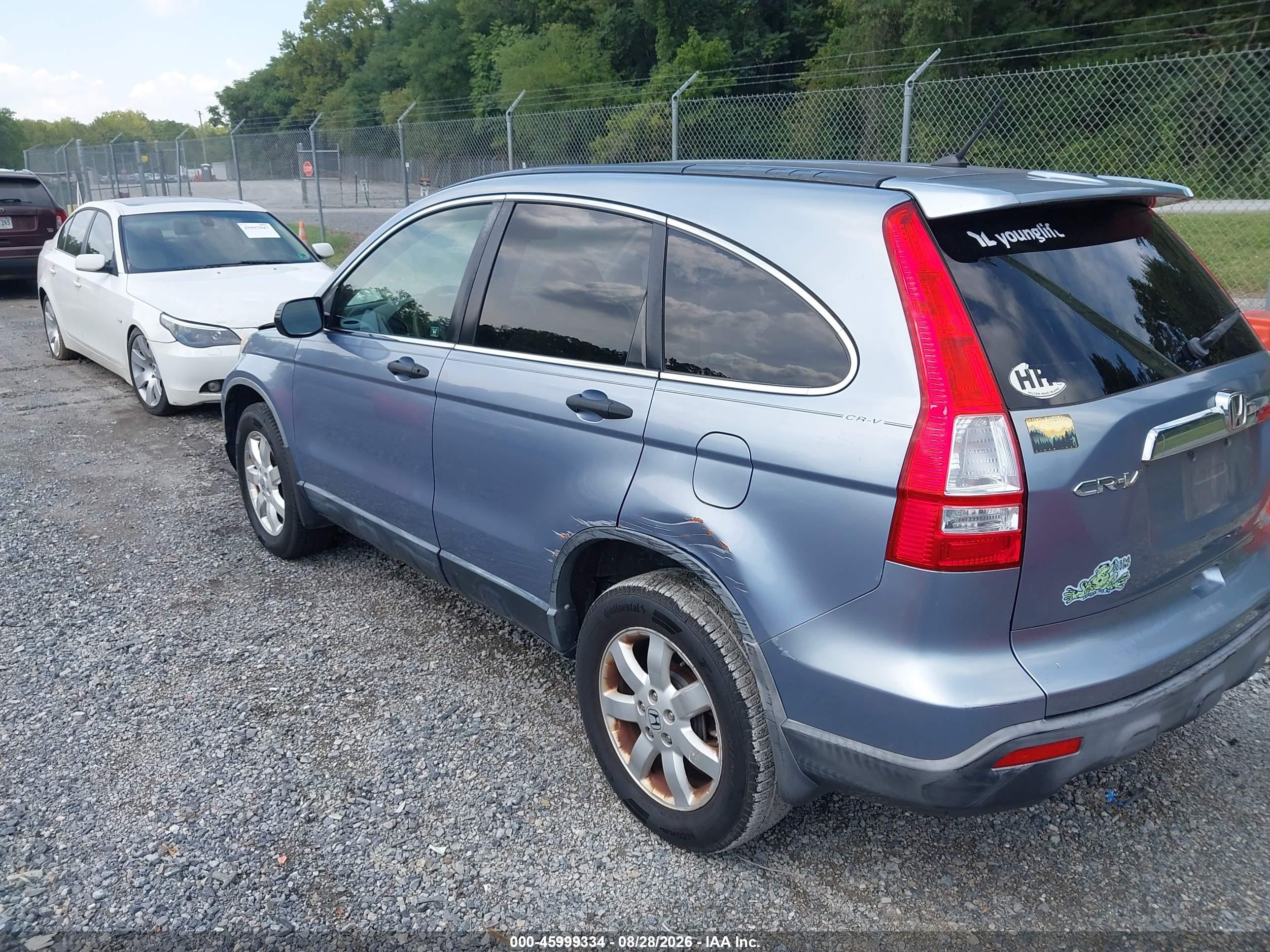 2007 Honda Cr-v Ex Blue vin: JHLRE38587C039781