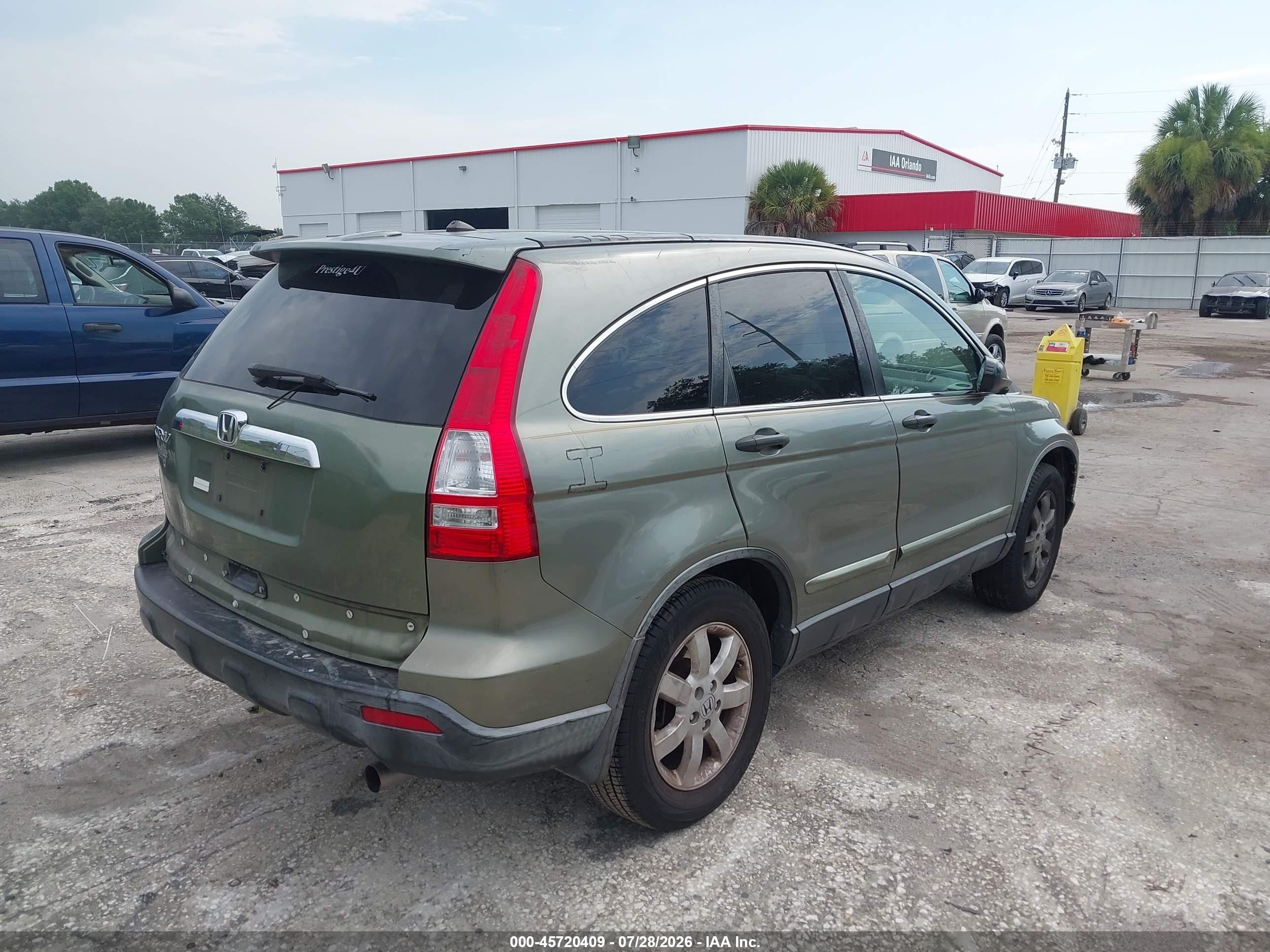 2008 Honda Cr-v Ex Green vin: JHLRE38588C002313