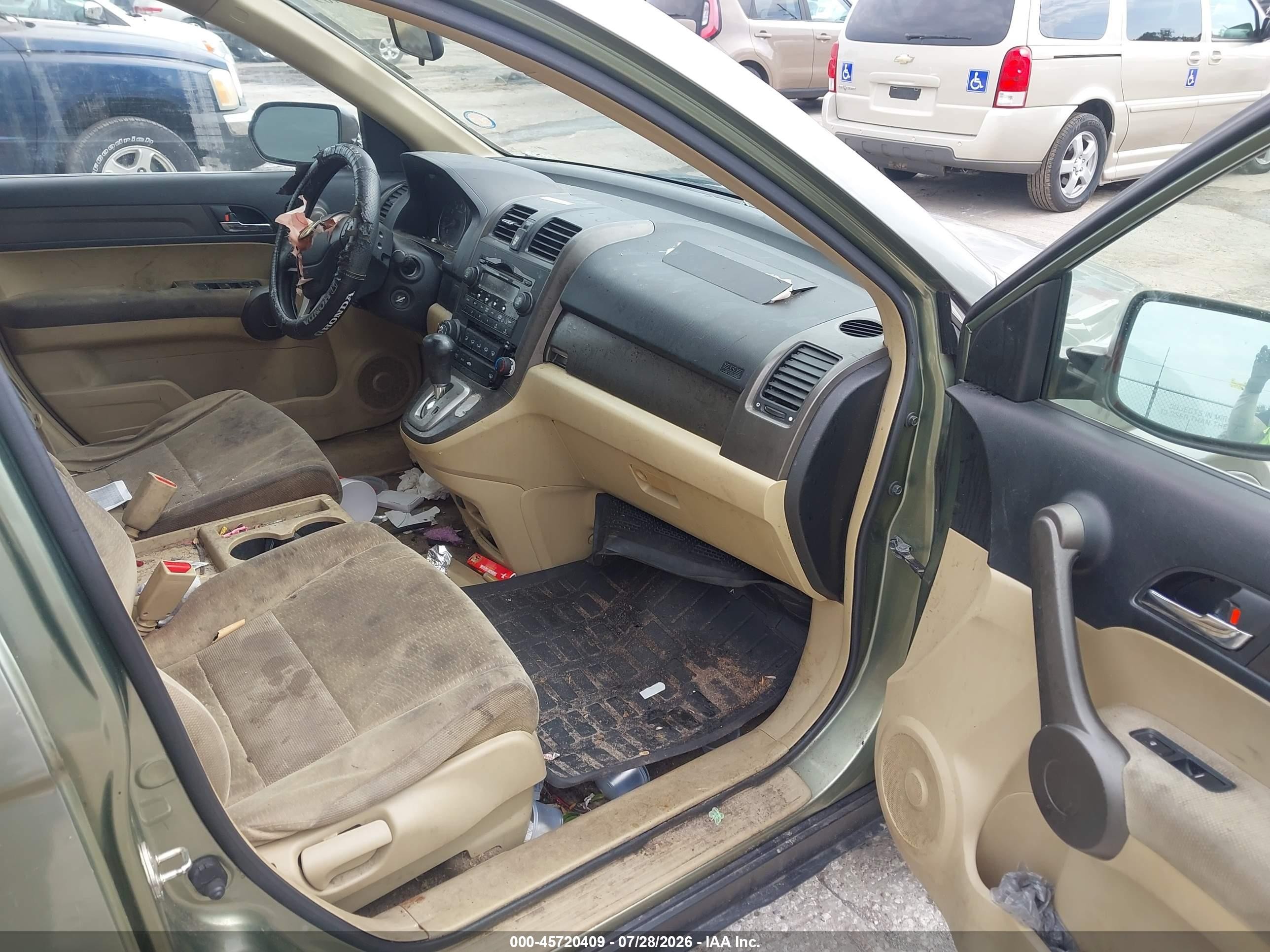 2008 Honda Cr-v Ex Green vin: JHLRE38588C002313