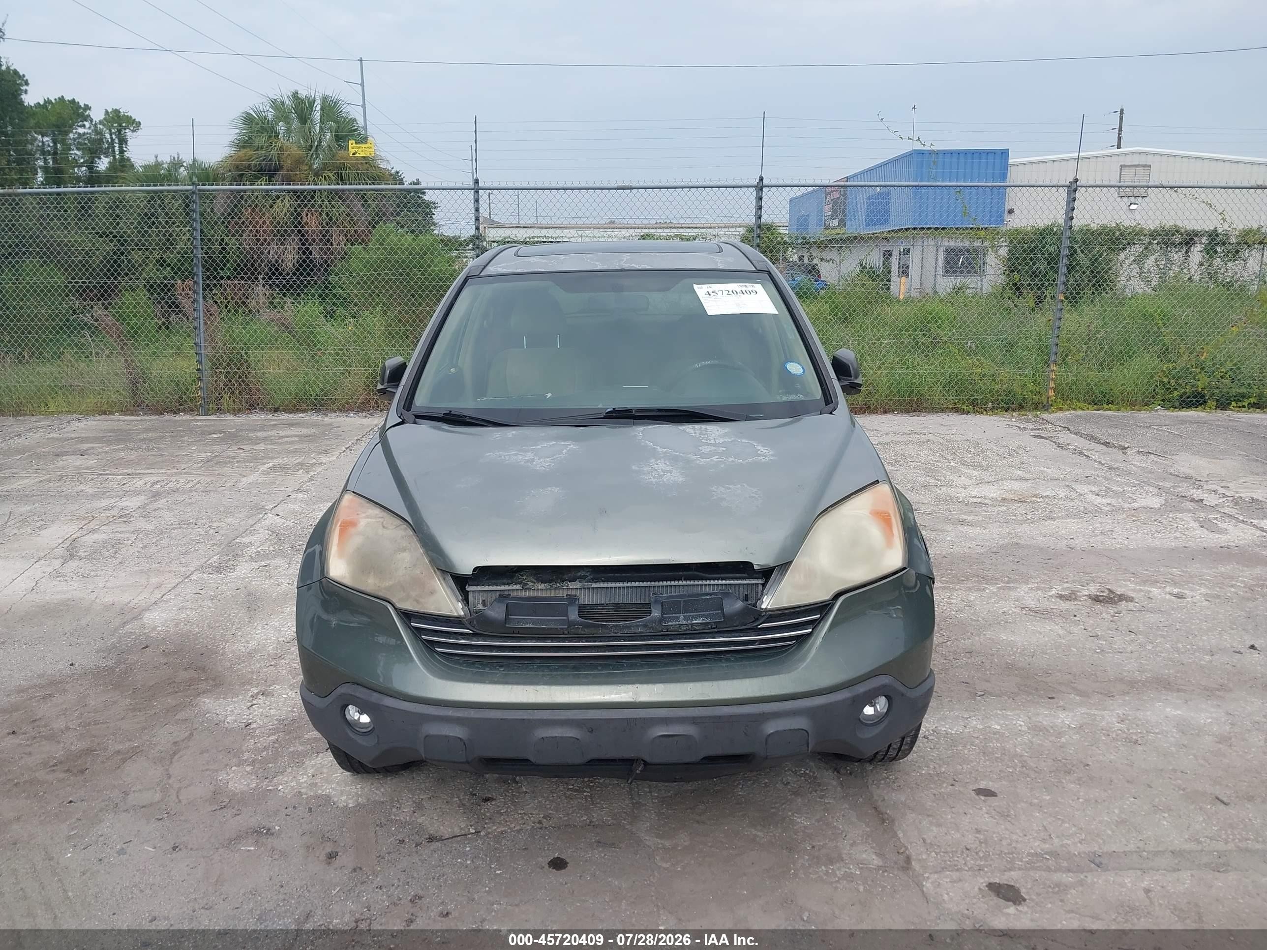 2008 Honda Cr-v Ex Green vin: JHLRE38588C002313