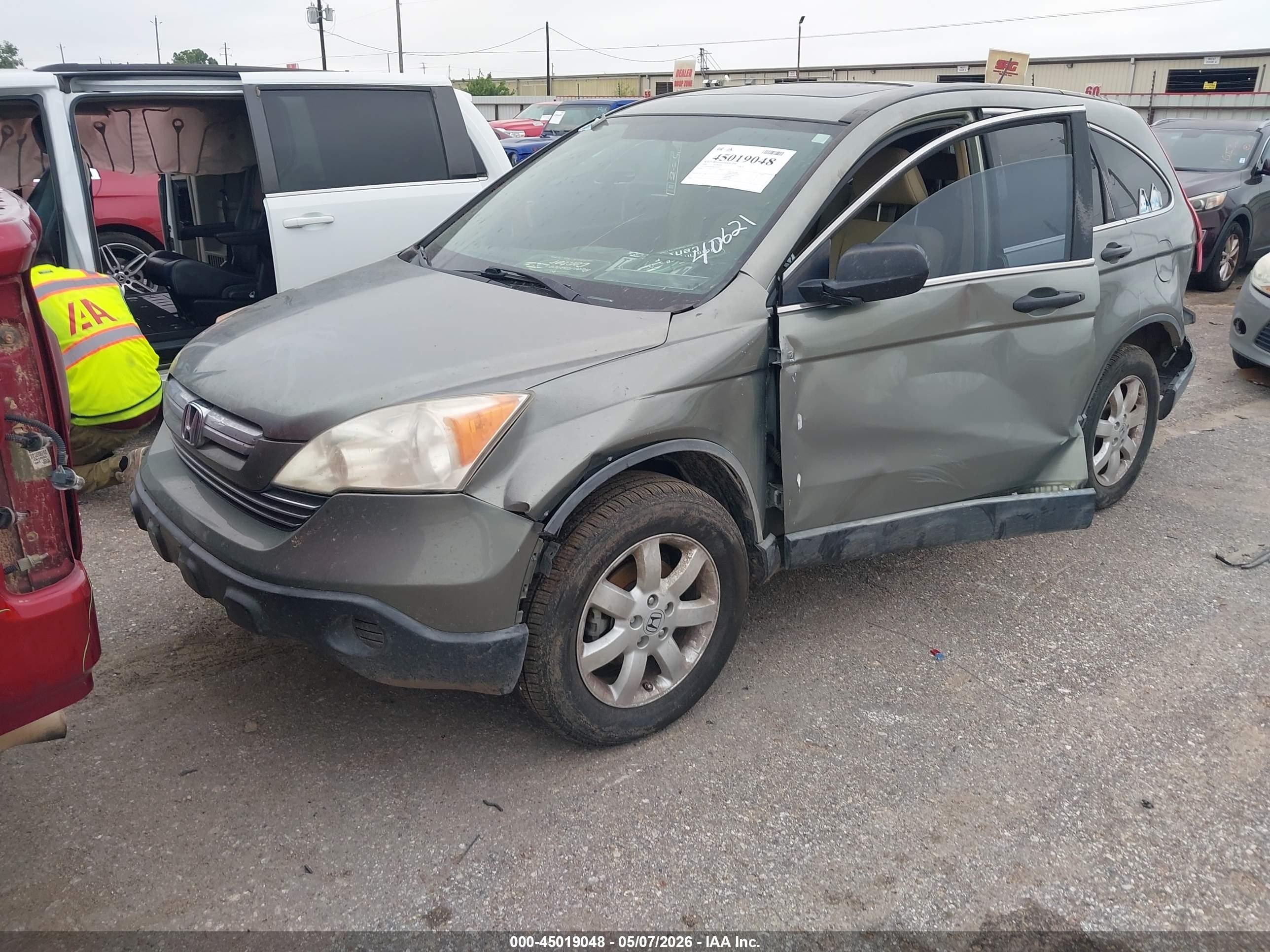 2008 Honda Cr-v Ex Green vin: JHLRE38588C054489