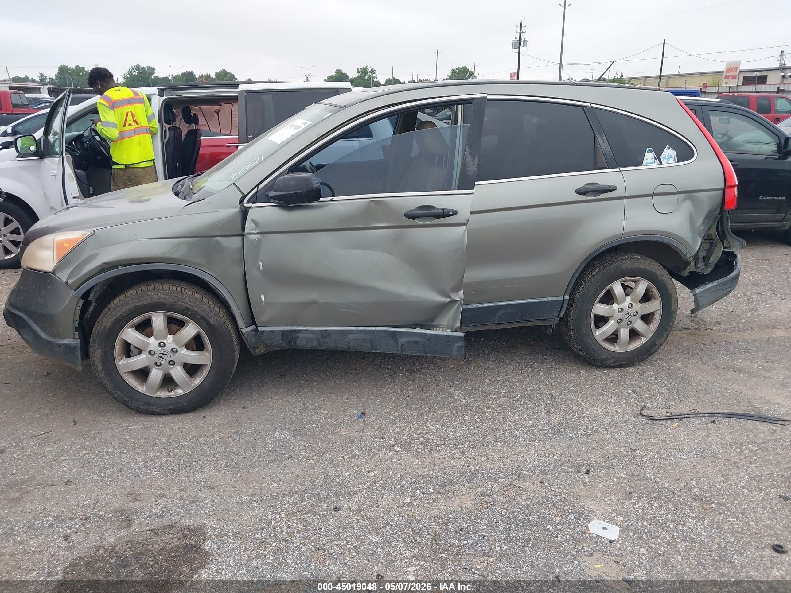2008 Honda Cr-v Ex Green vin: JHLRE38588C054489