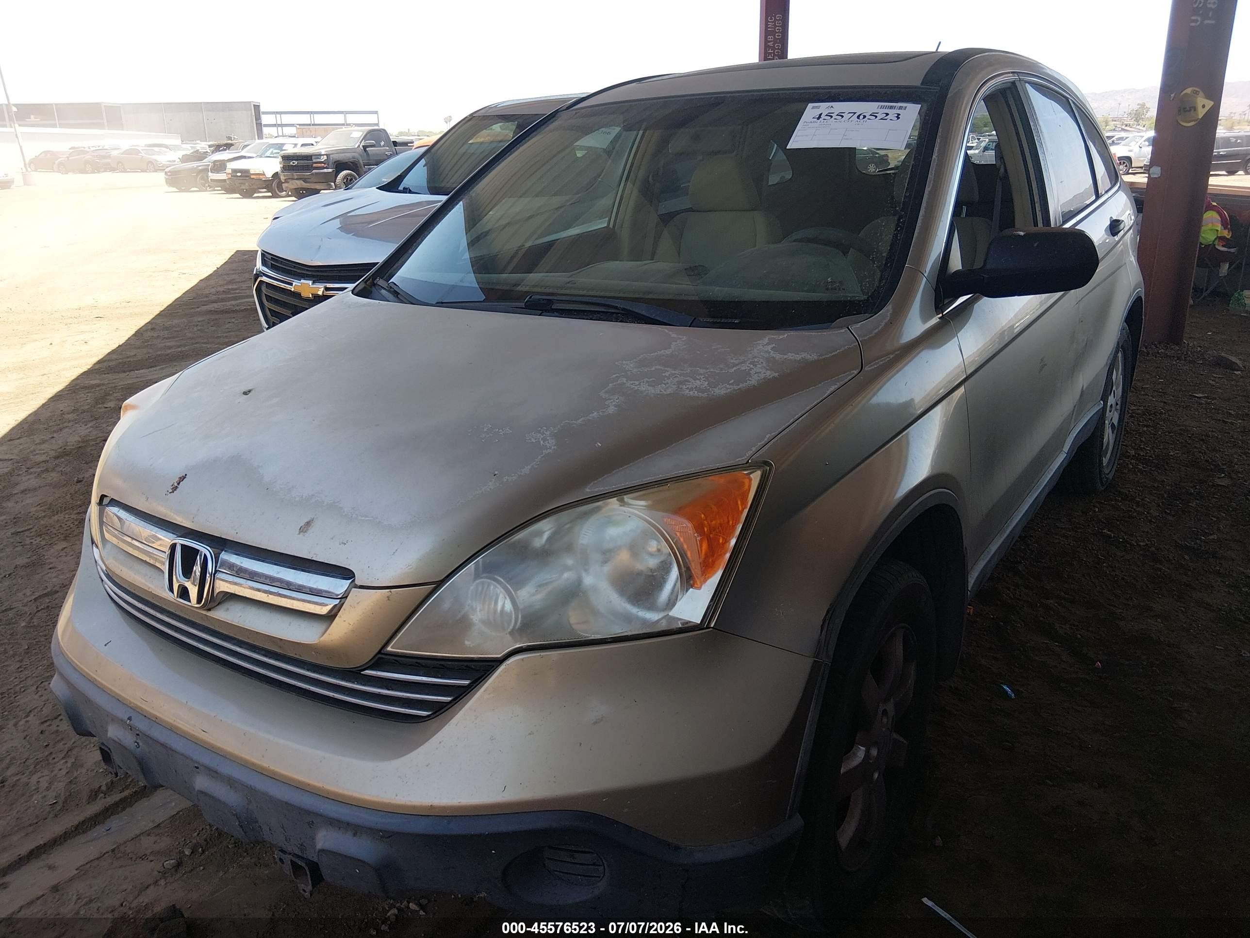 2009 Honda Cr-v Ex Gold vin: JHLRE38589C009733