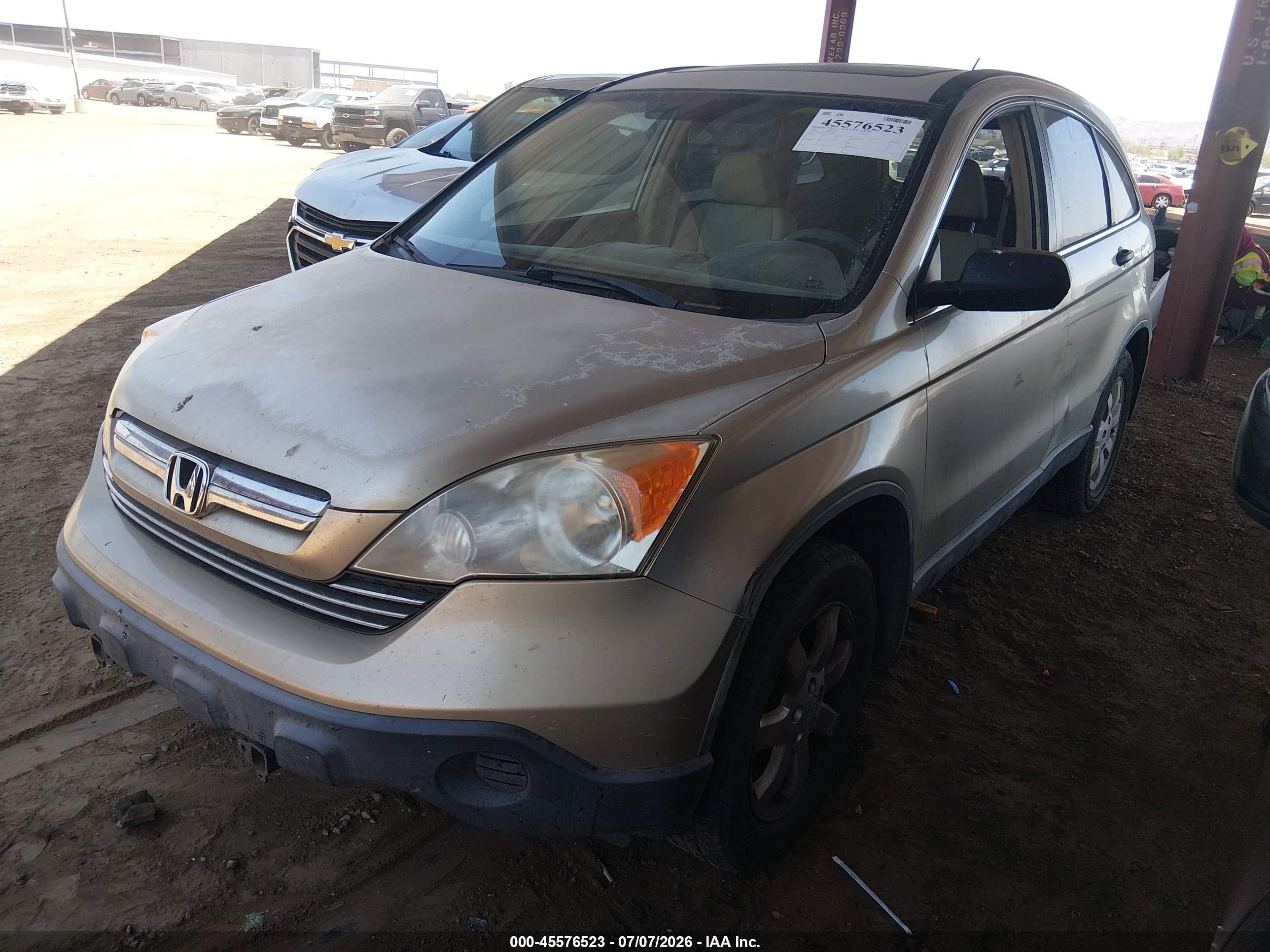 2009 Honda Cr-v Ex Gold vin: JHLRE38589C009733