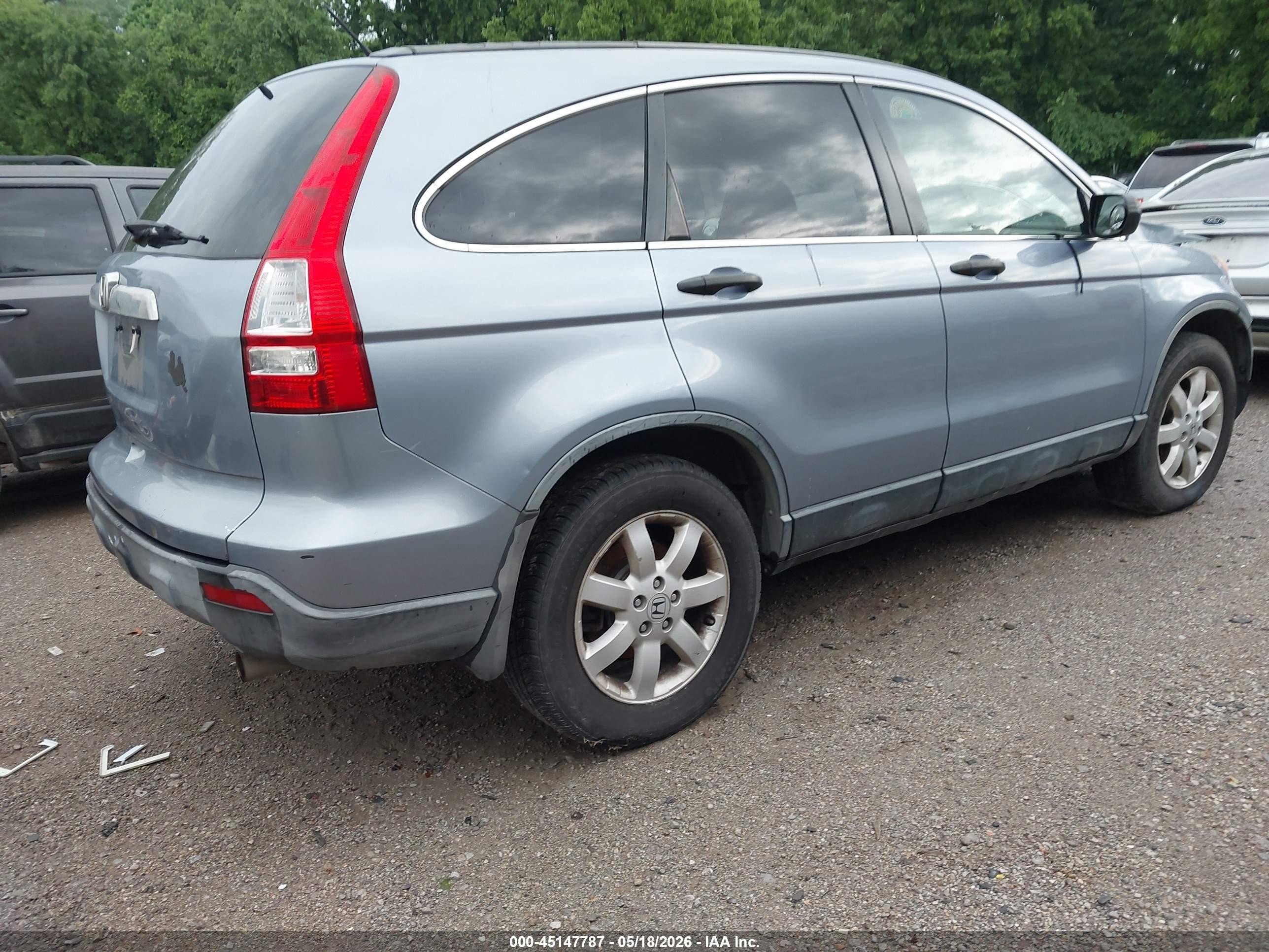 2007 Honda Cr-v Ex Blue vin: JHLRE38597C015697