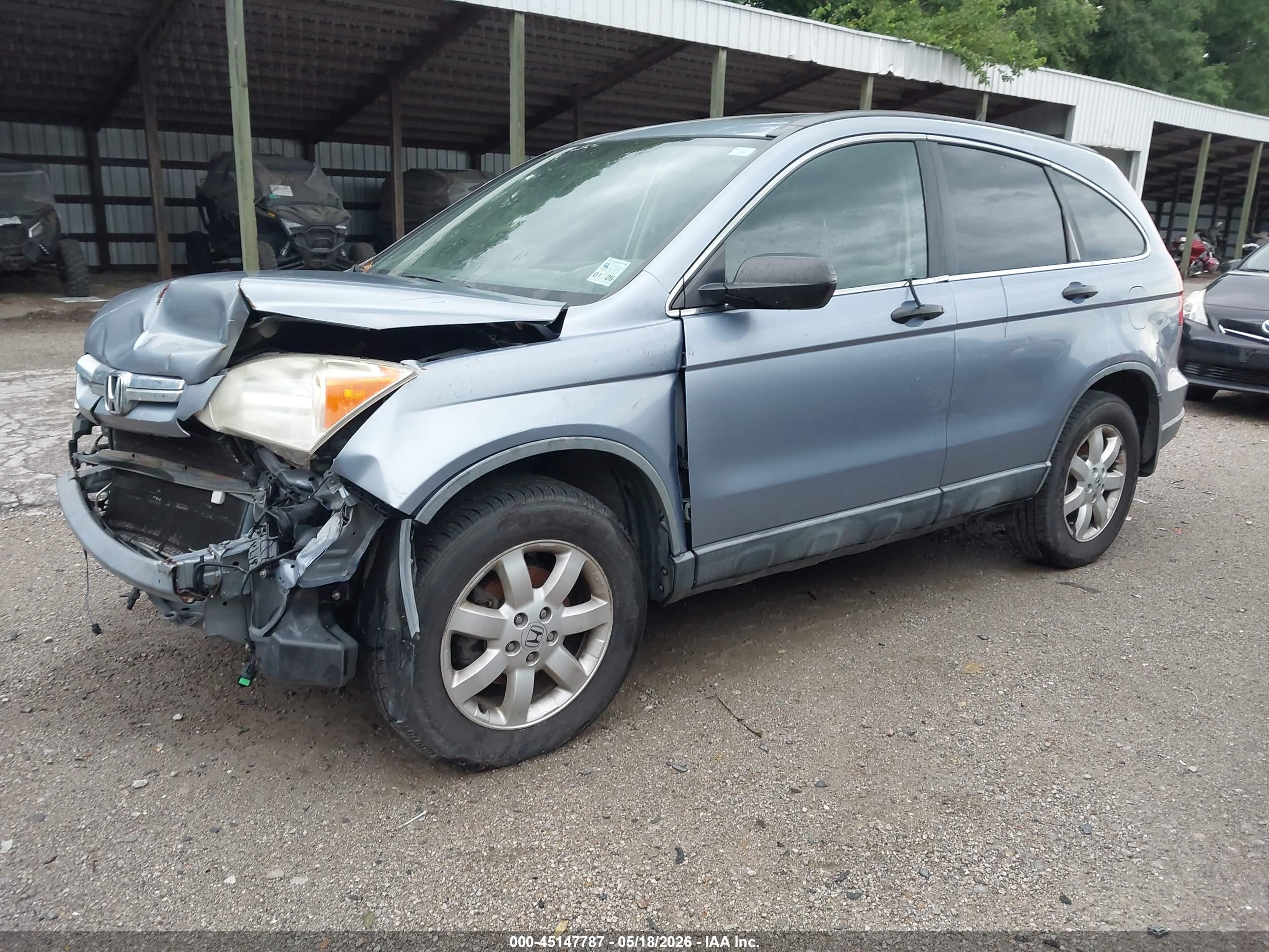 2007 Honda Cr-v Ex Blue vin: JHLRE38597C015697