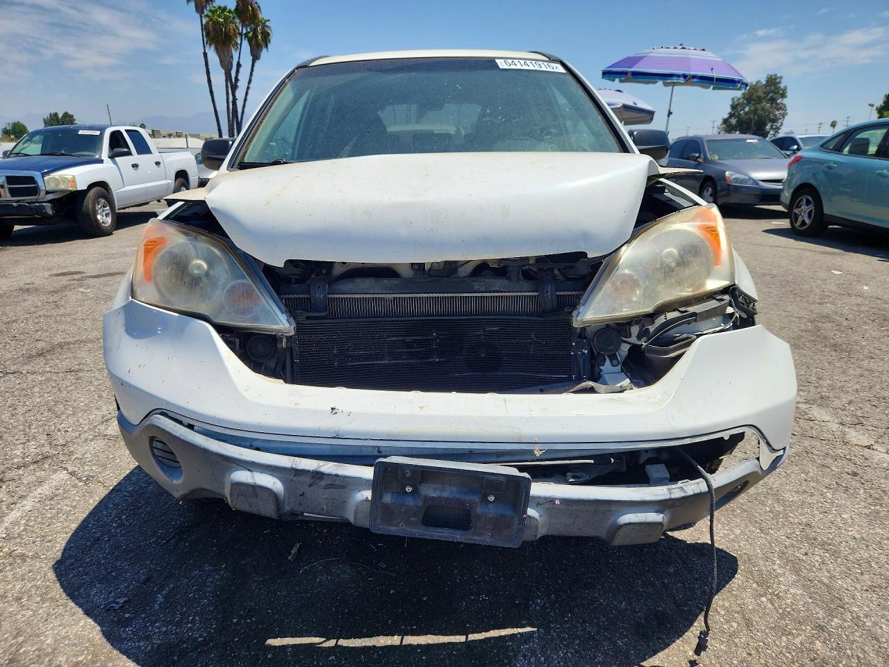 2007 Honda Cr-v Ex White vin: JHLRE38597C059862