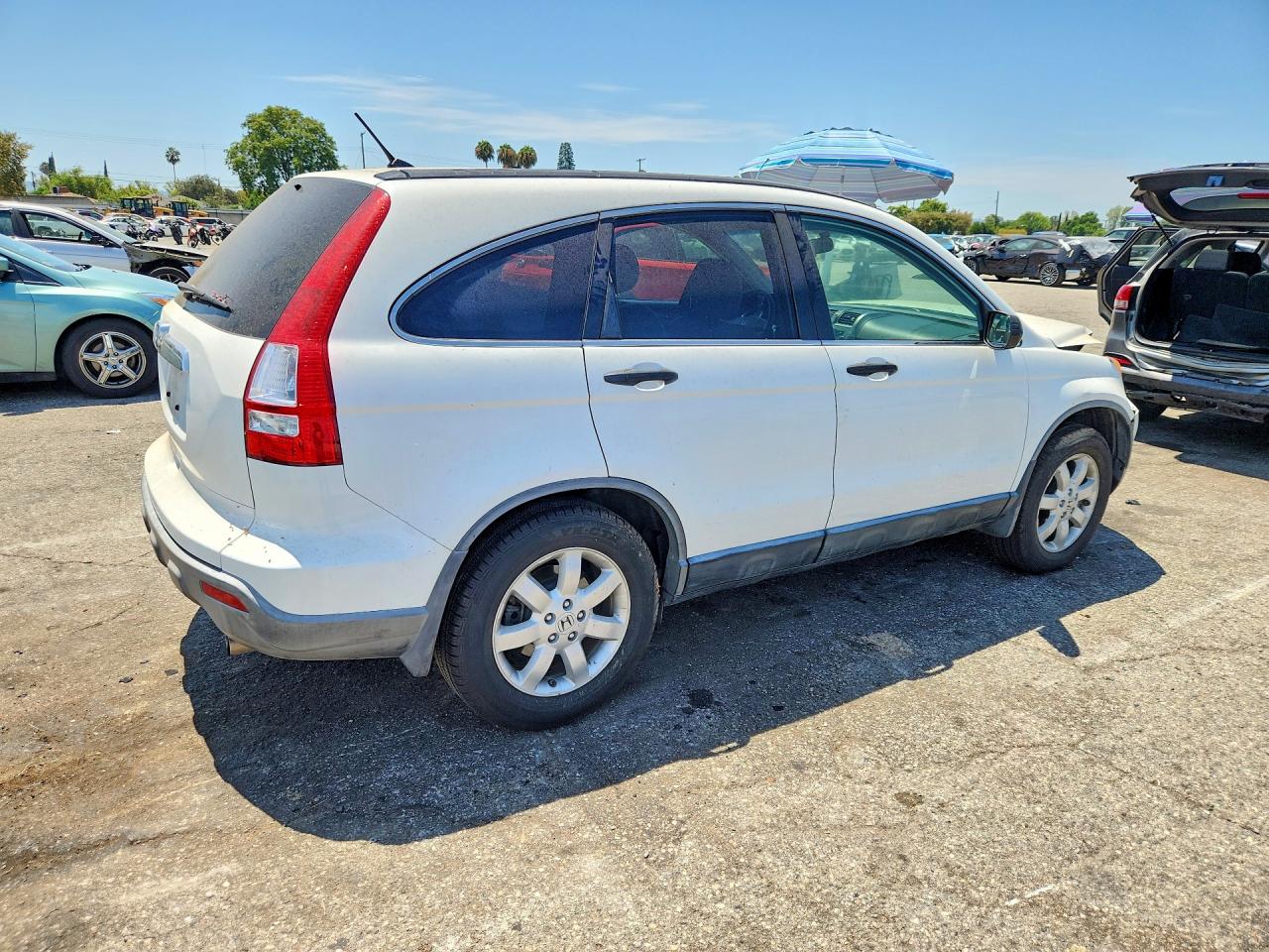 2007 Honda Cr-v Ex White vin: JHLRE38597C059862