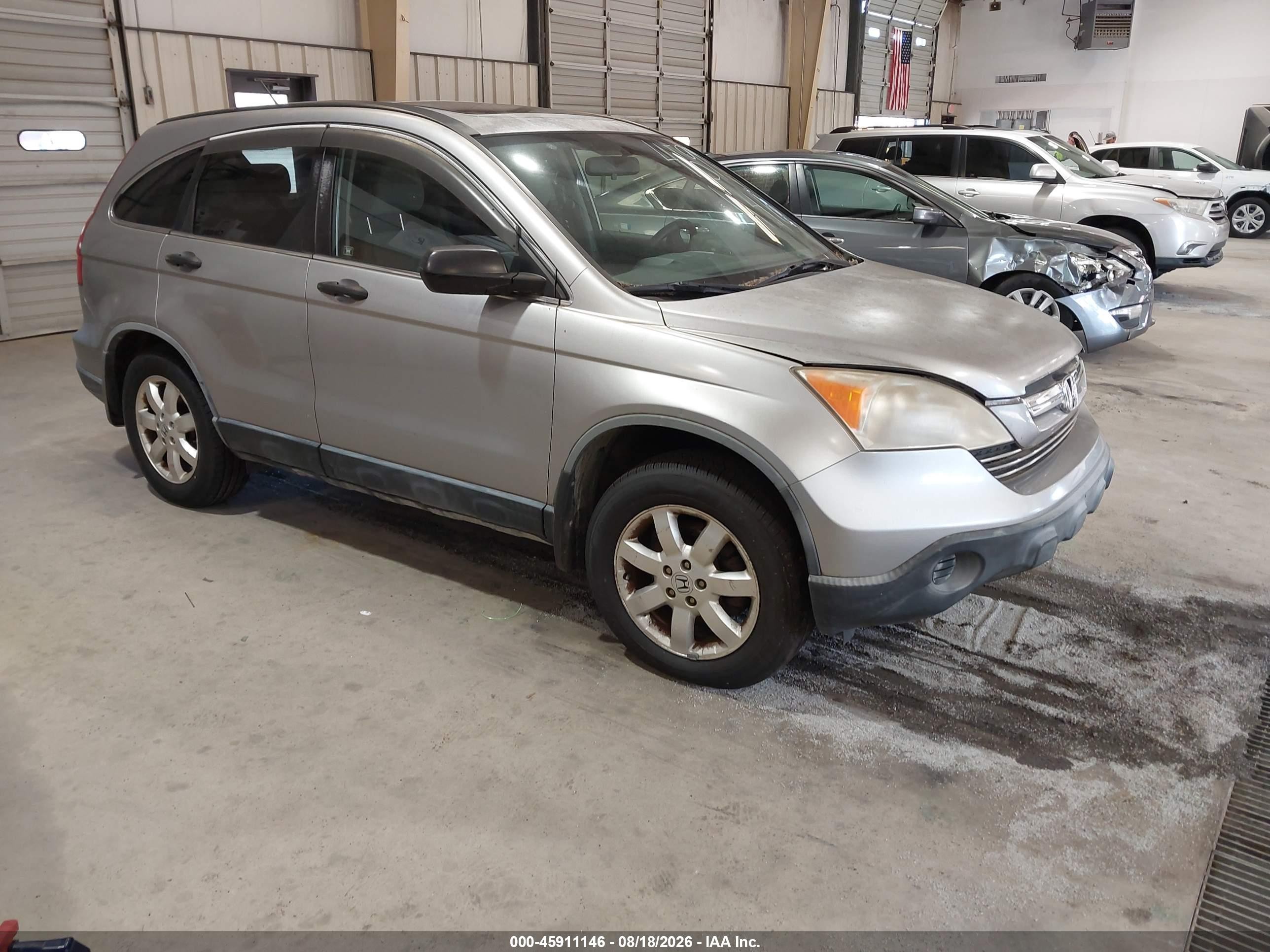 2007 Honda Cr-v Ex Silver vin: JHLRE38597C071350