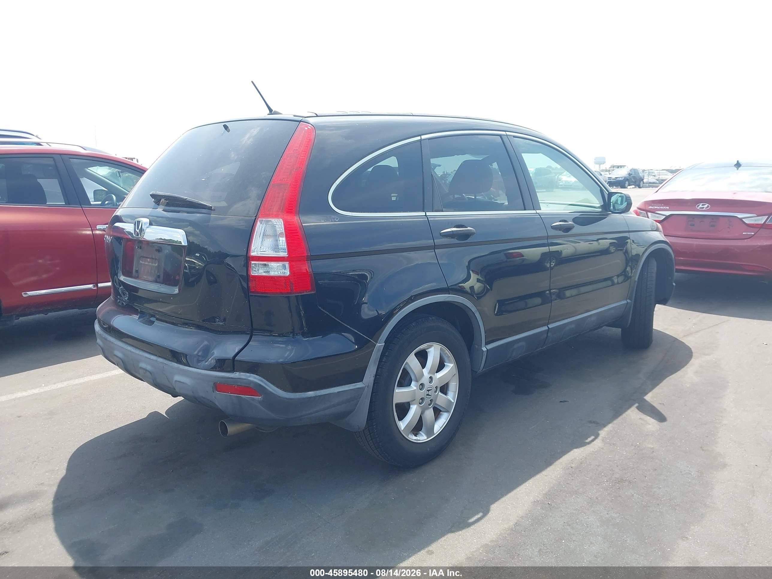 2007 Honda Cr-v Ex Black vin: JHLRE38597C072787