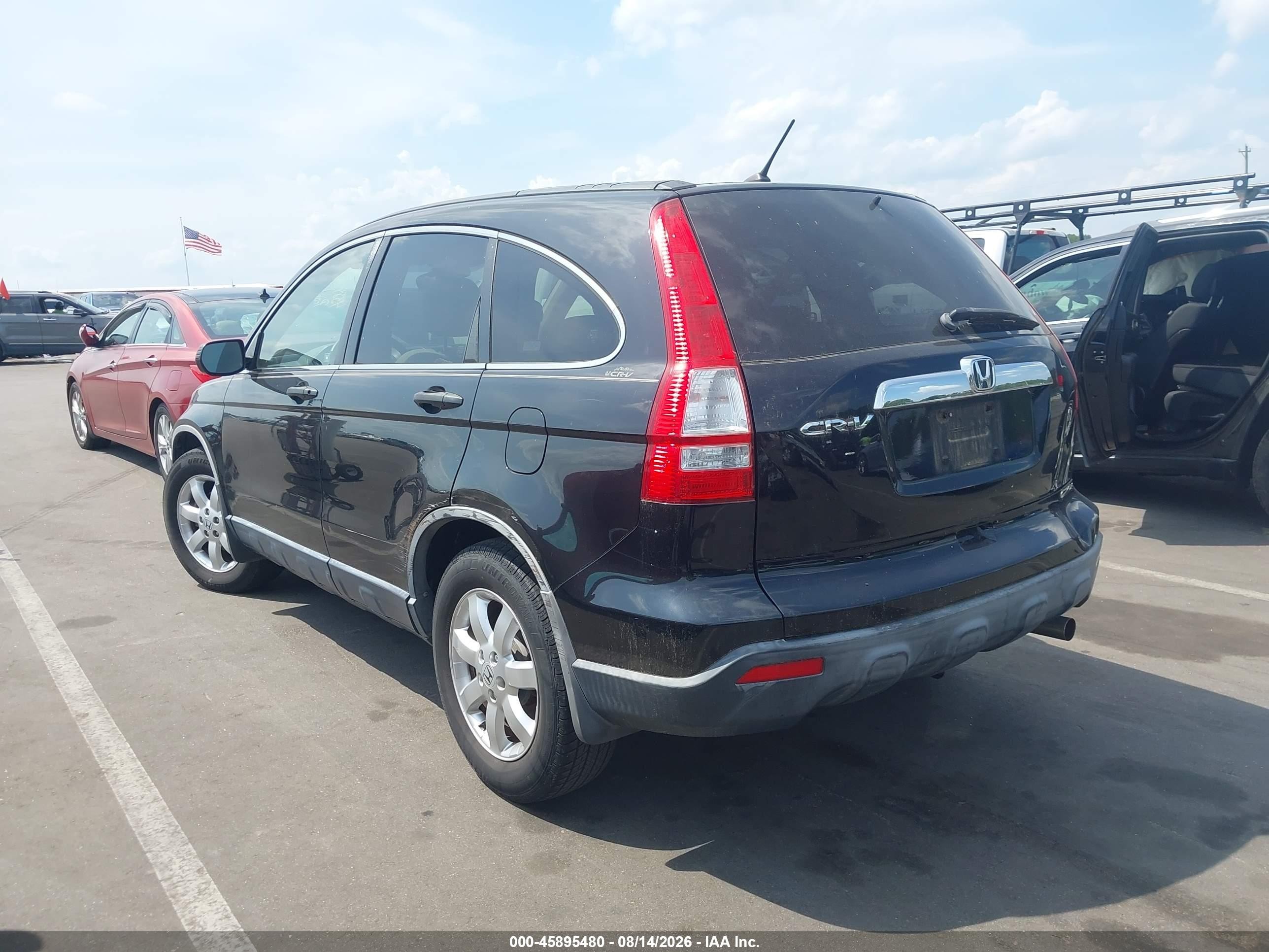 2007 Honda Cr-v Ex Black vin: JHLRE38597C072787