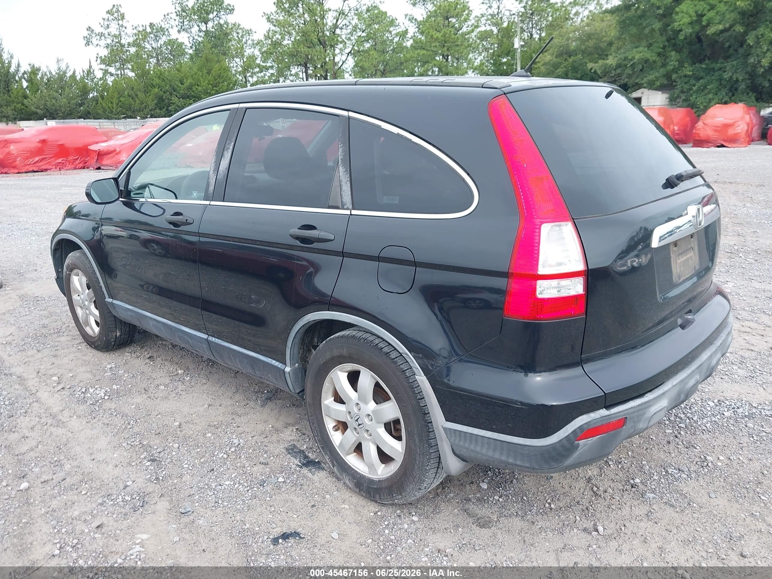 2008 Honda Cr-v Ex Black vin: JHLRE38598C005186