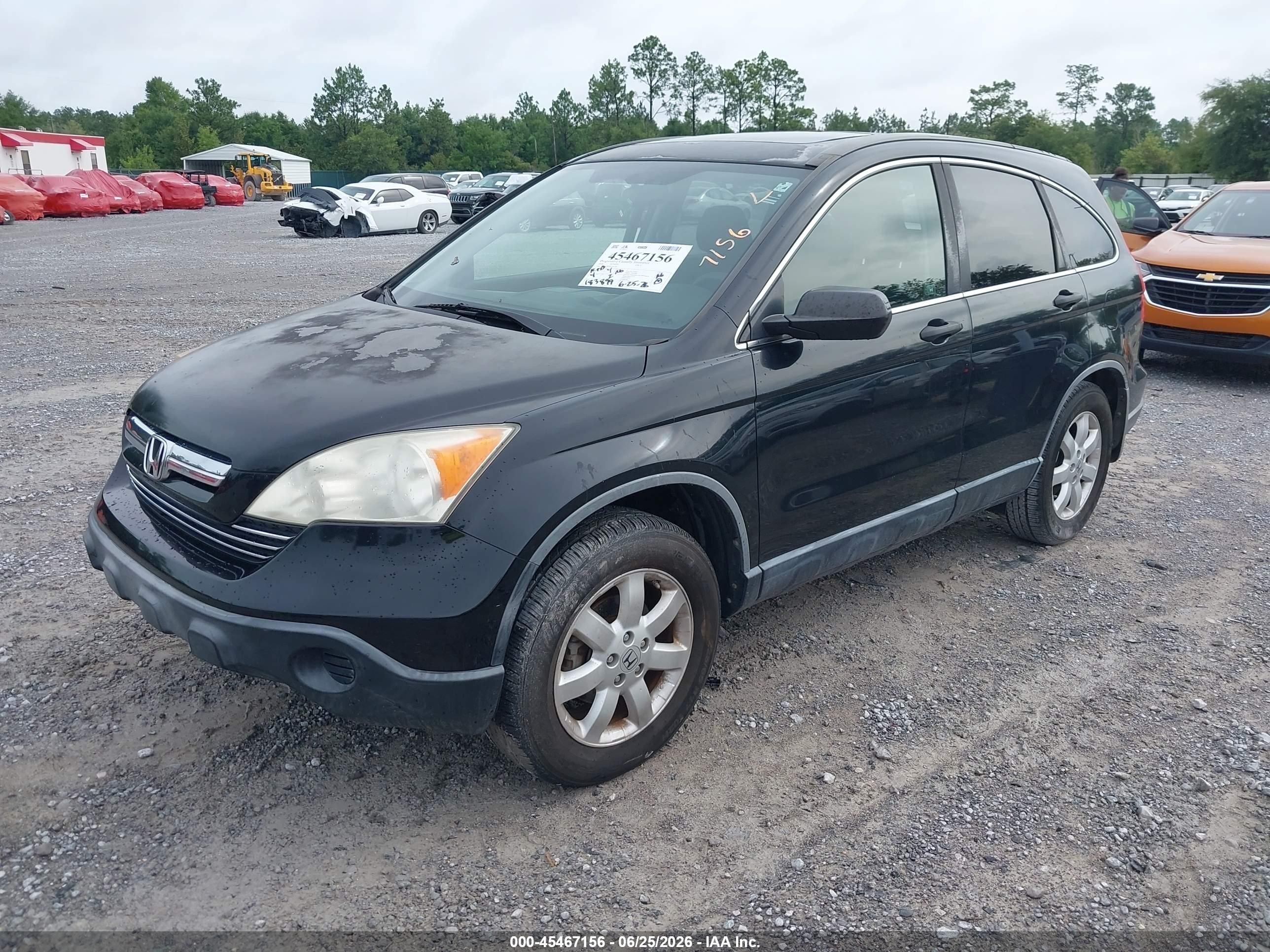 2008 Honda Cr-v Ex Black vin: JHLRE38598C005186
