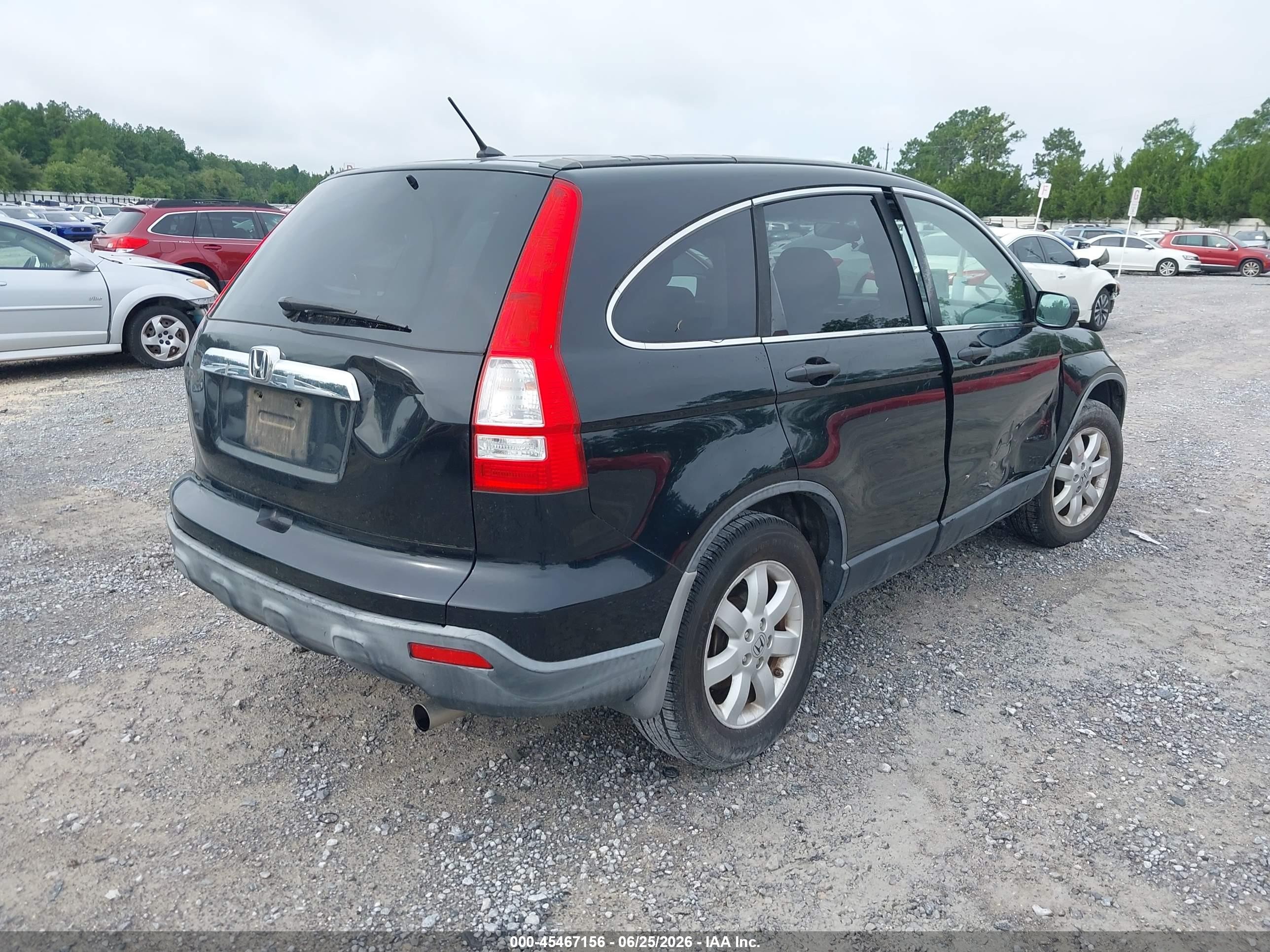 2008 Honda Cr-v Ex Black vin: JHLRE38598C005186