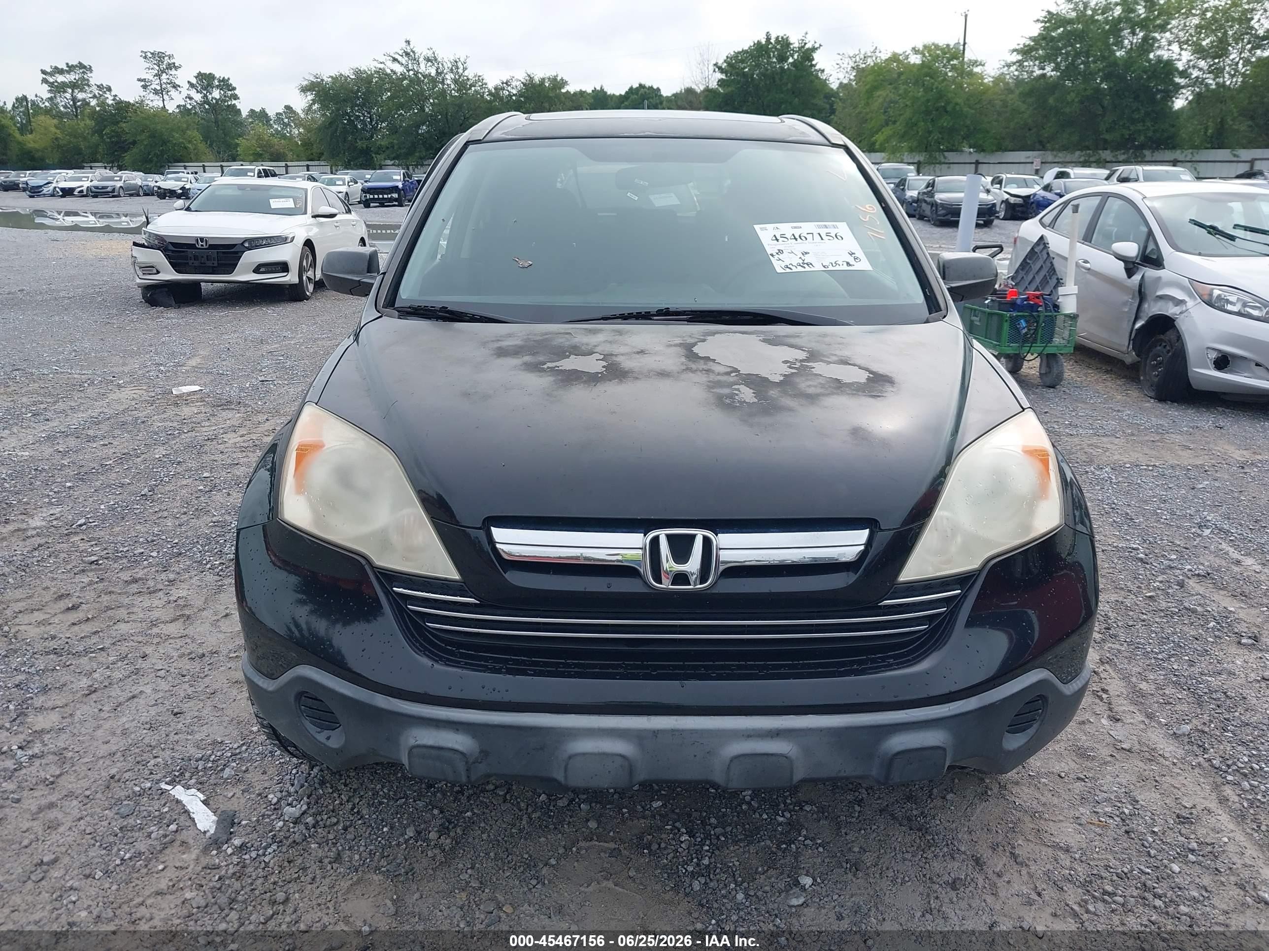 2008 Honda Cr-v Ex Black vin: JHLRE38598C005186