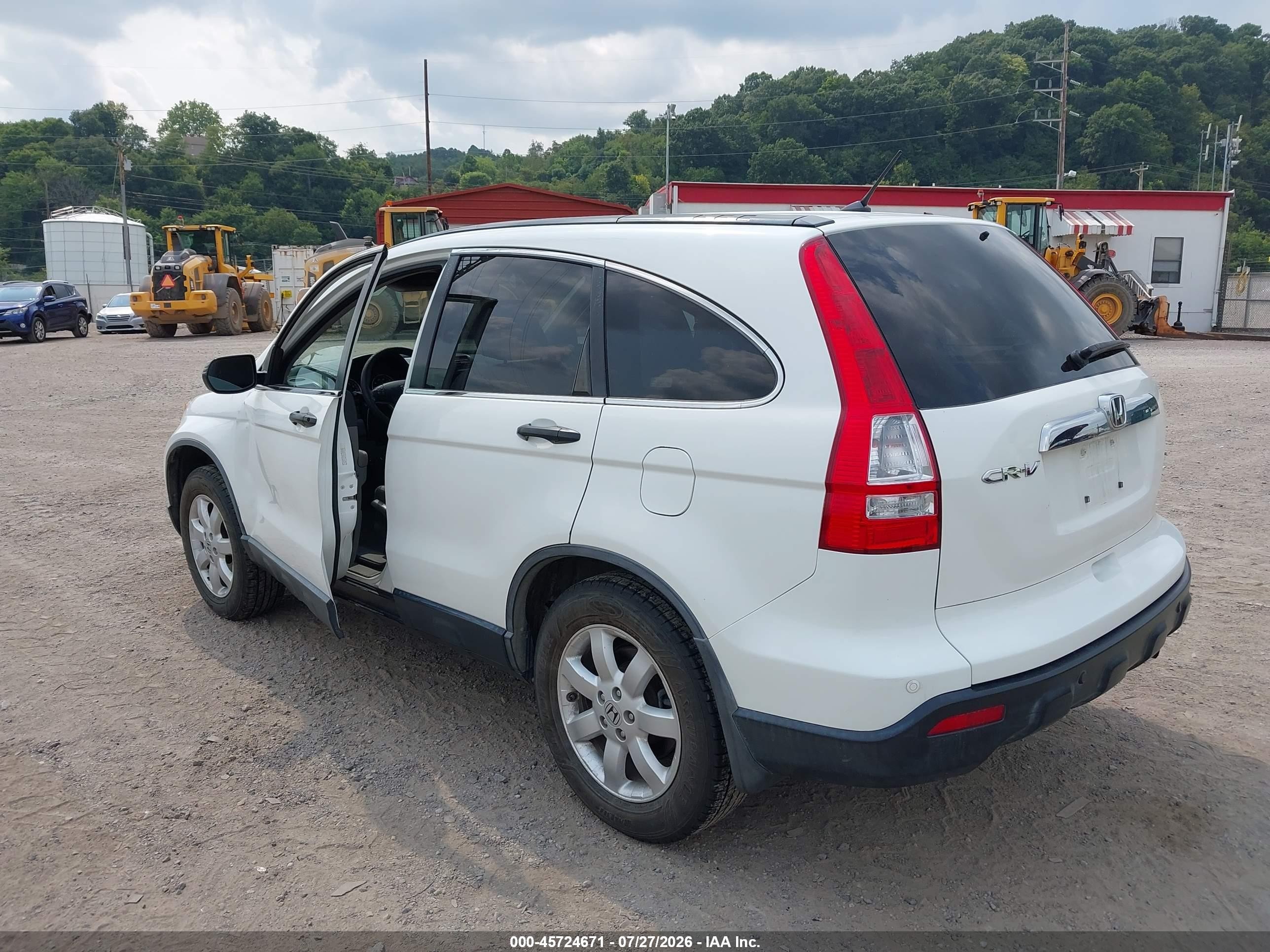 2009 Honda Cr-v Ex White vin: JHLRE38599C004136
