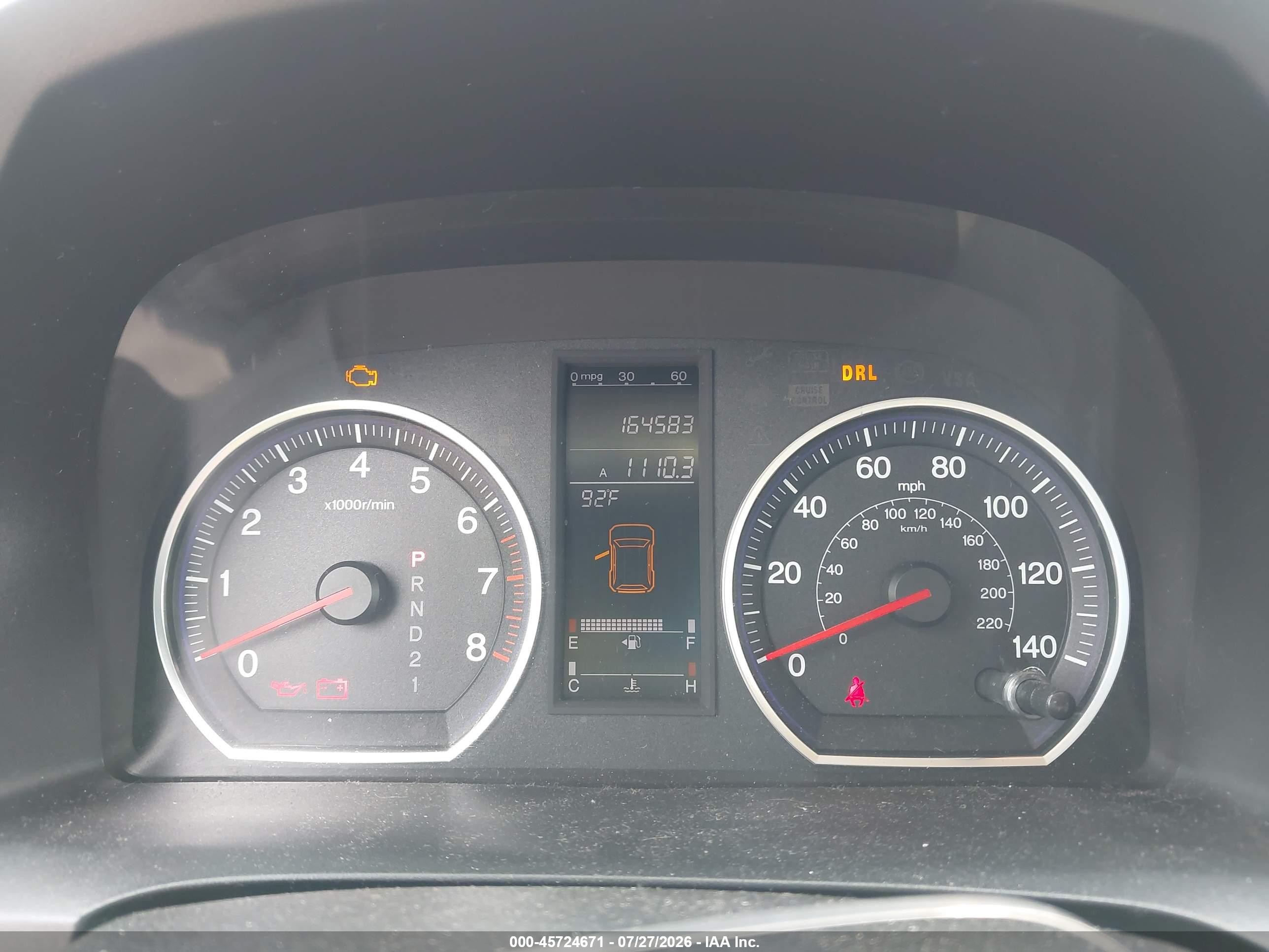 2009 Honda Cr-v Ex White vin: JHLRE38599C004136