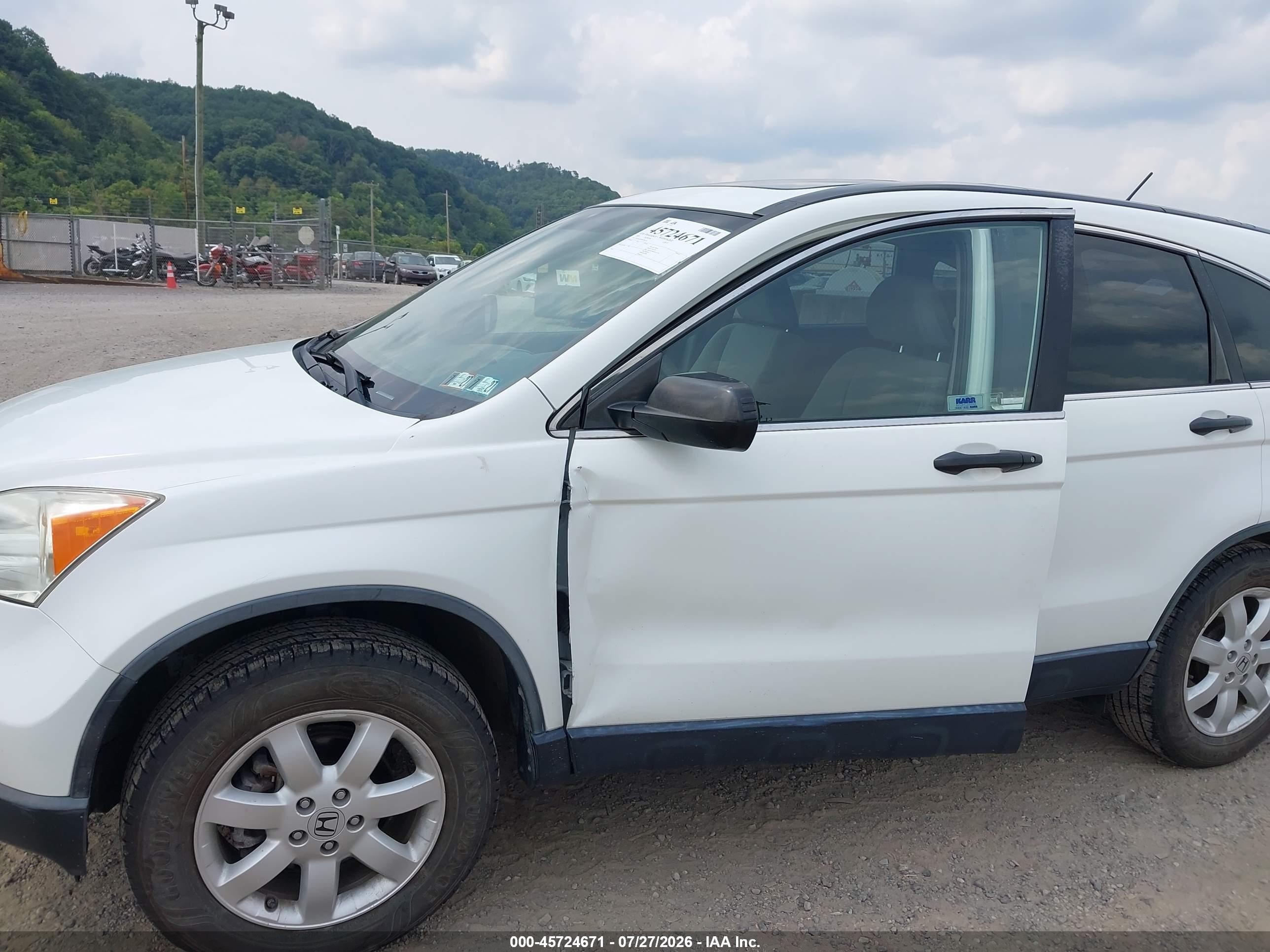 2009 Honda Cr-v Ex White vin: JHLRE38599C004136