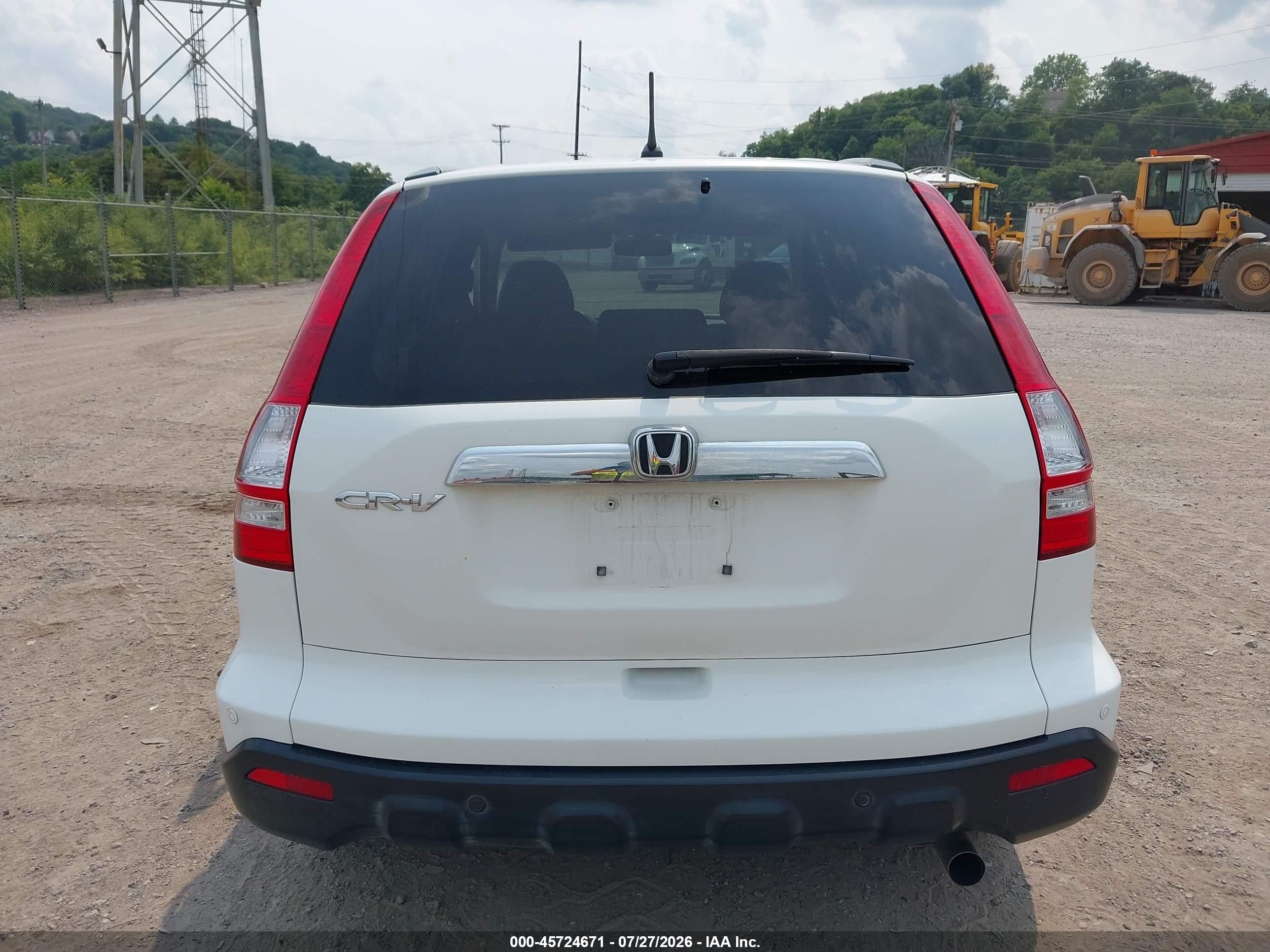 2009 Honda Cr-v Ex White vin: JHLRE38599C004136