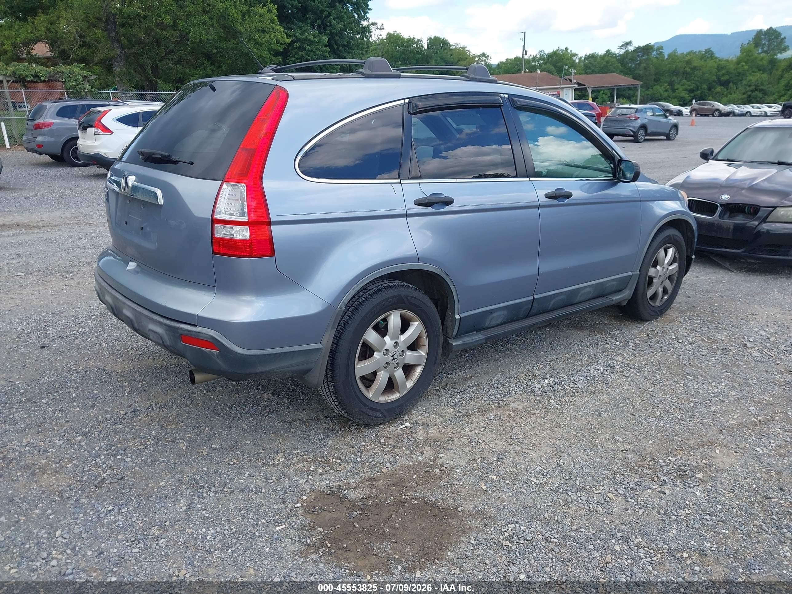 2007 Honda Cr-v Ex Blue vin: JHLRE385X7C001713