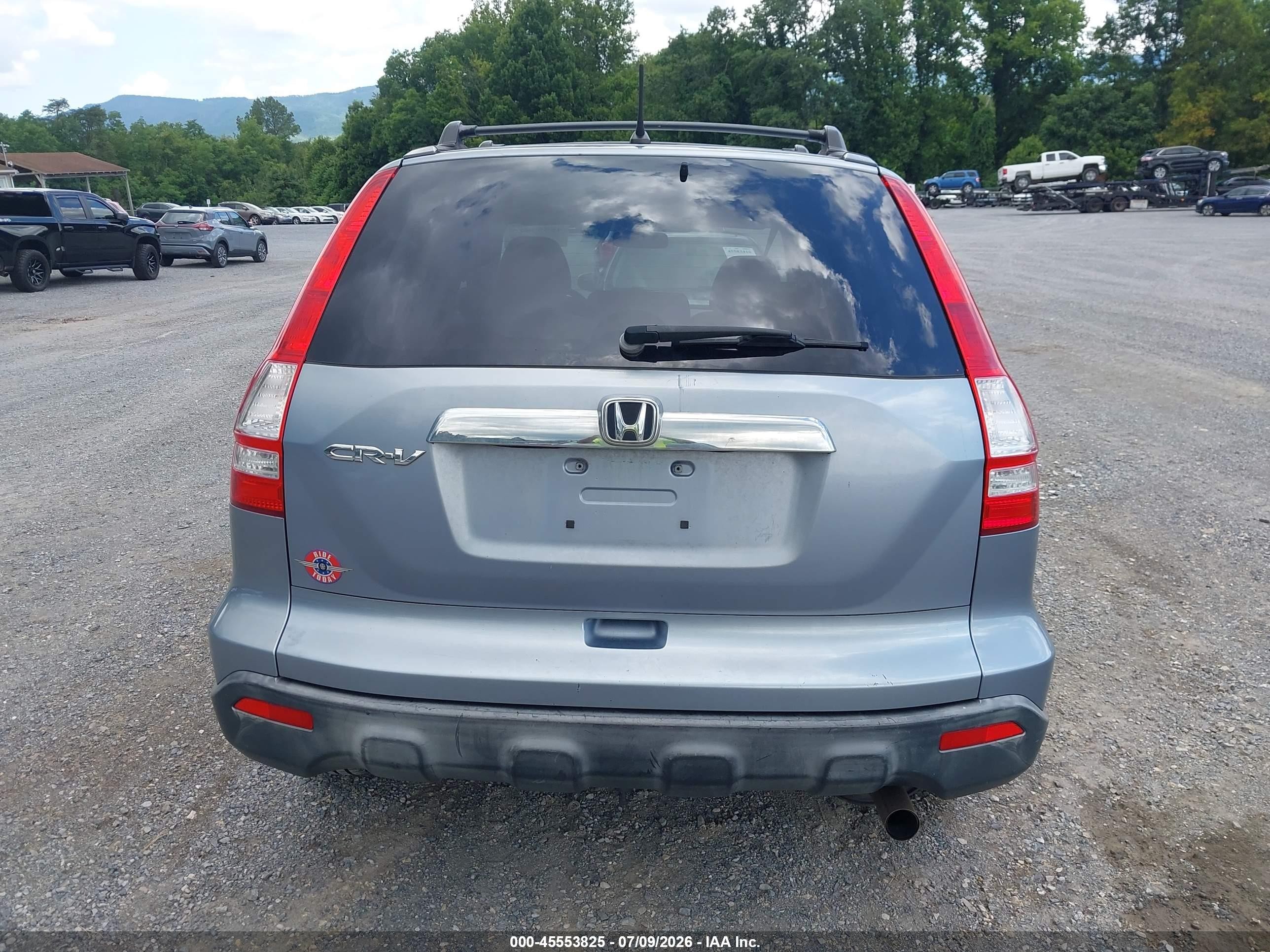 2007 Honda Cr-v Ex Blue vin: JHLRE385X7C001713