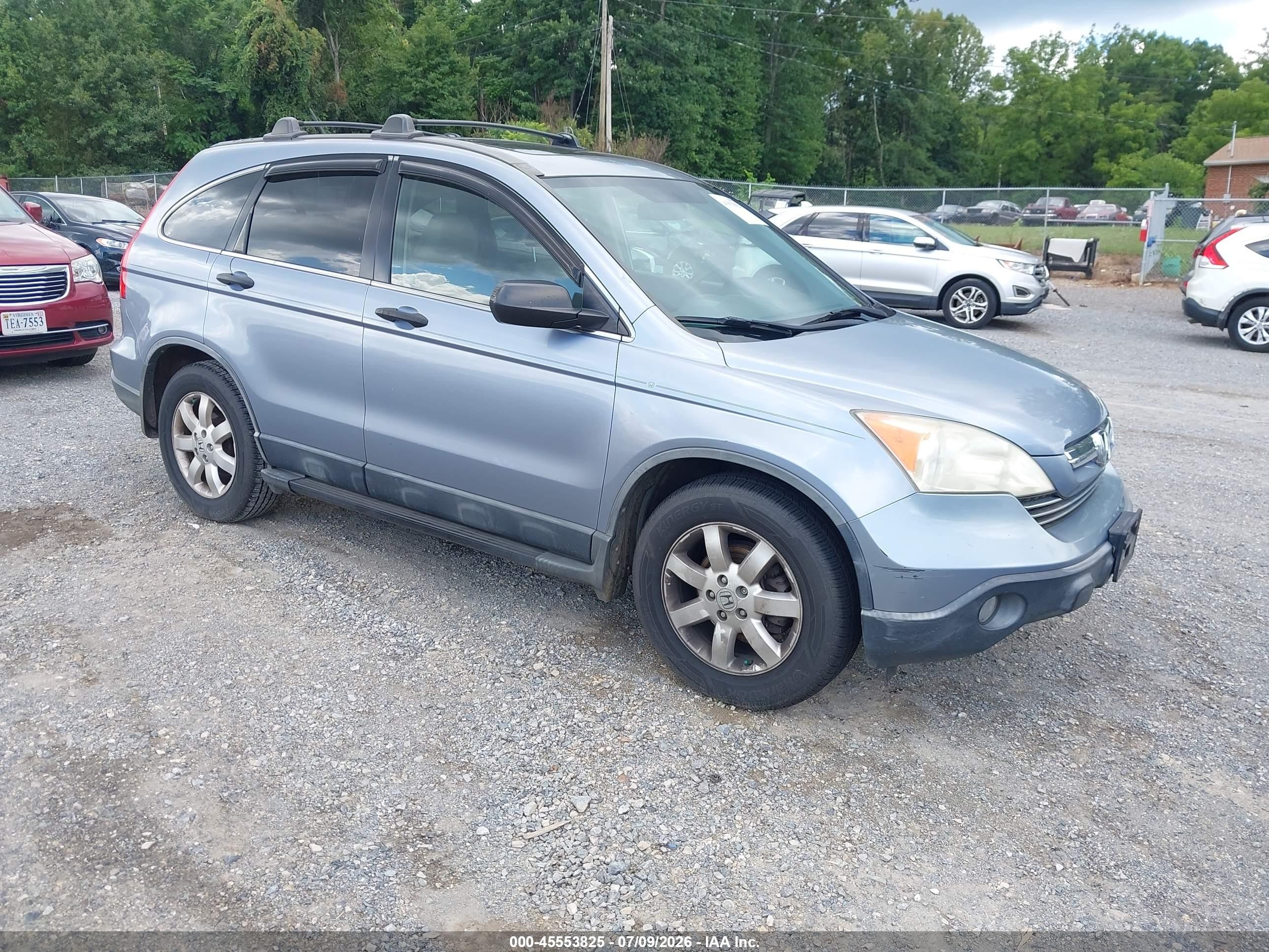 2007 Honda Cr-v Ex Blue vin: JHLRE385X7C001713